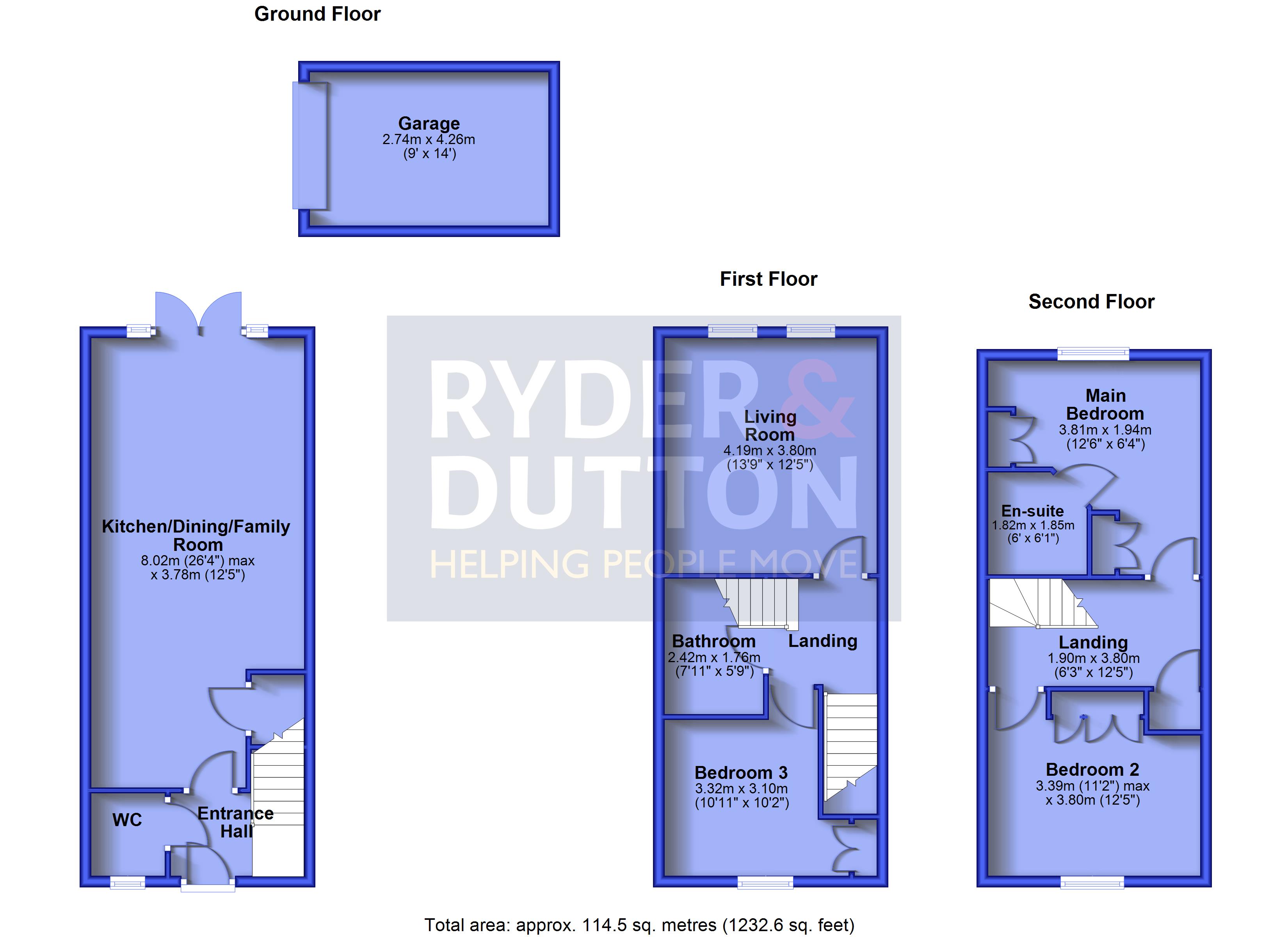 124, Blackthorn Drive, Huddersfield floorplan