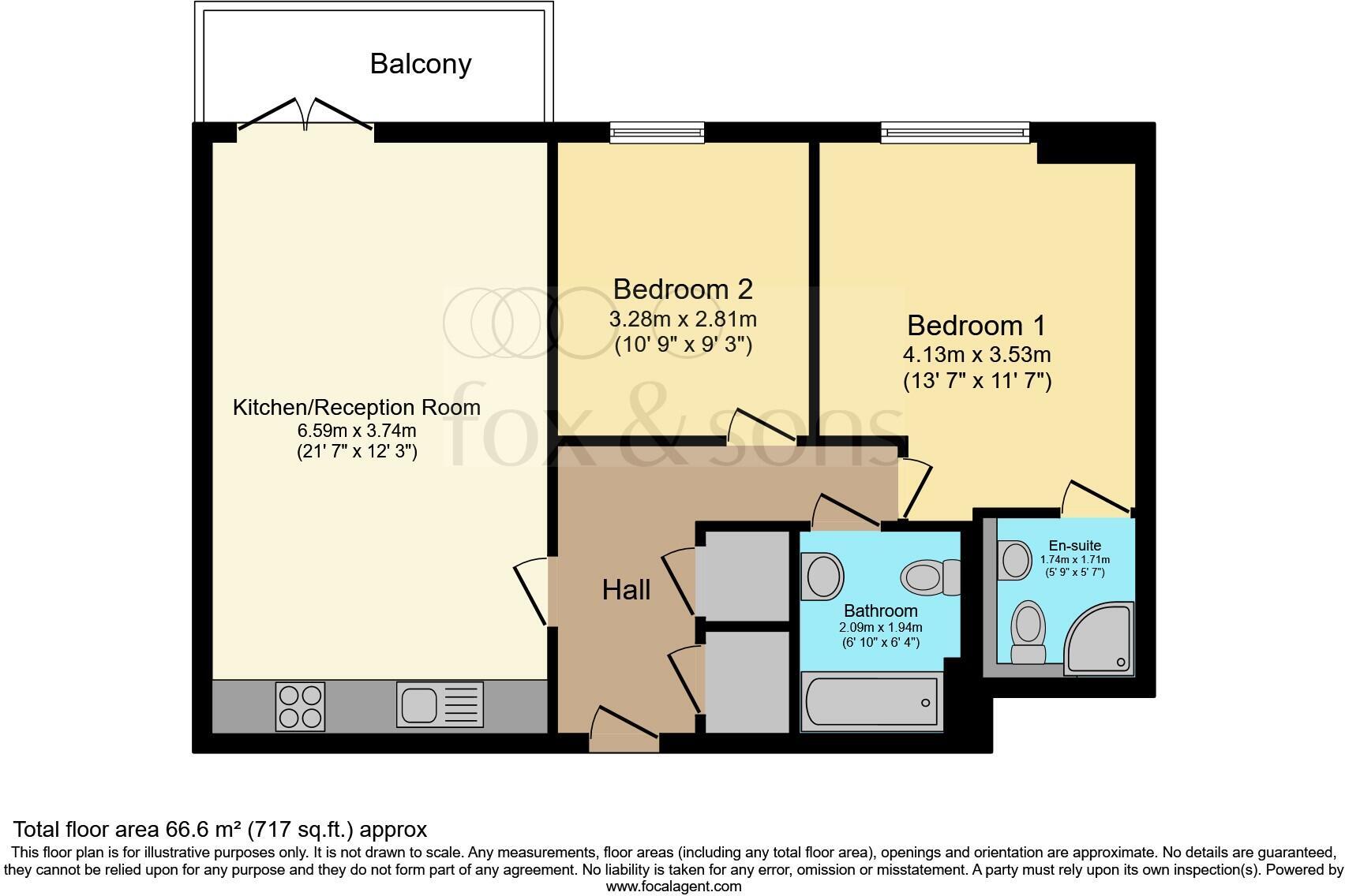 Flat 51, 133, Kingsway, Hove floorplan