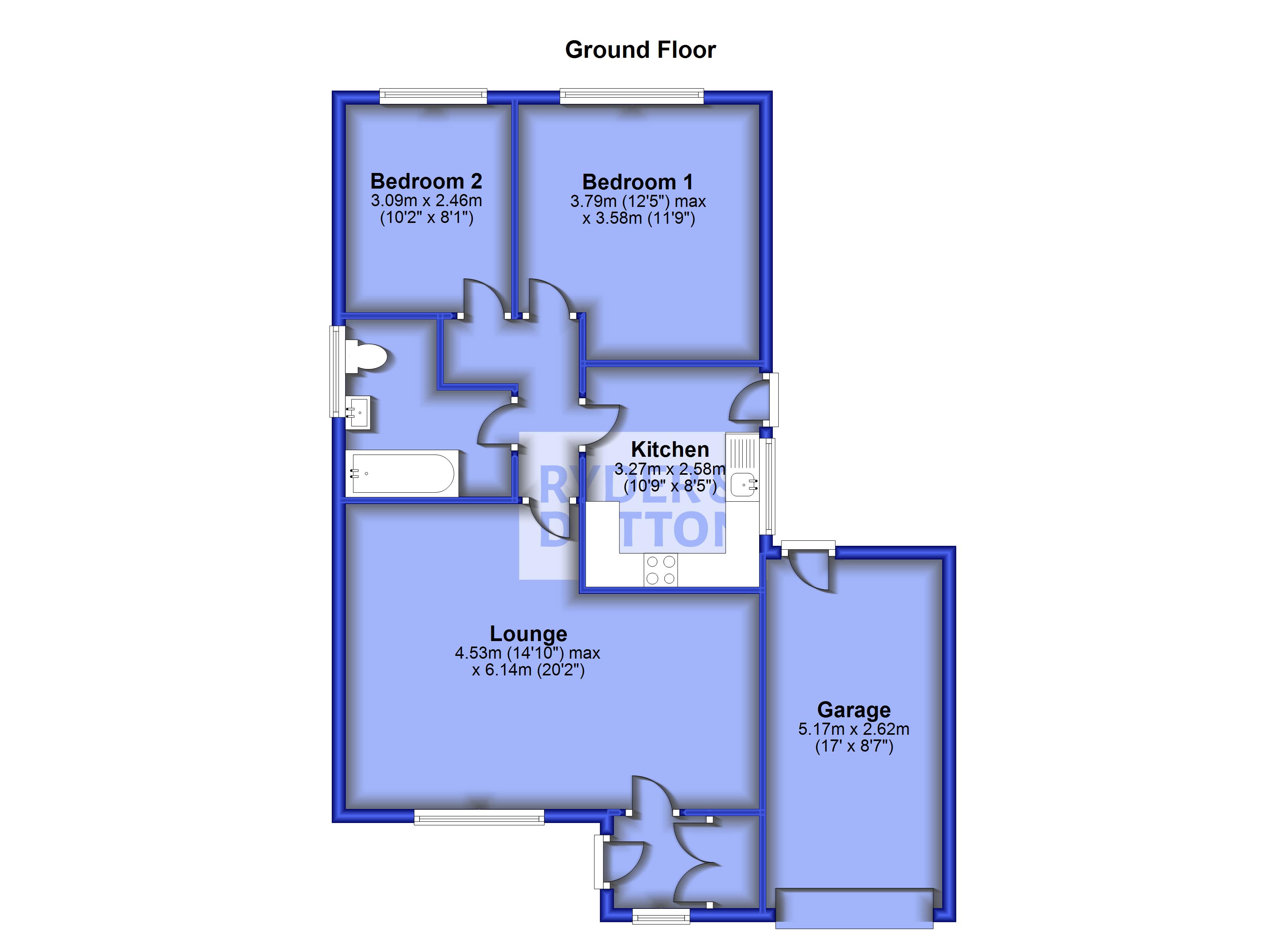 Medlock Drive, Bardsley, Oldham OL8, 2 bedroom detached bungalow for