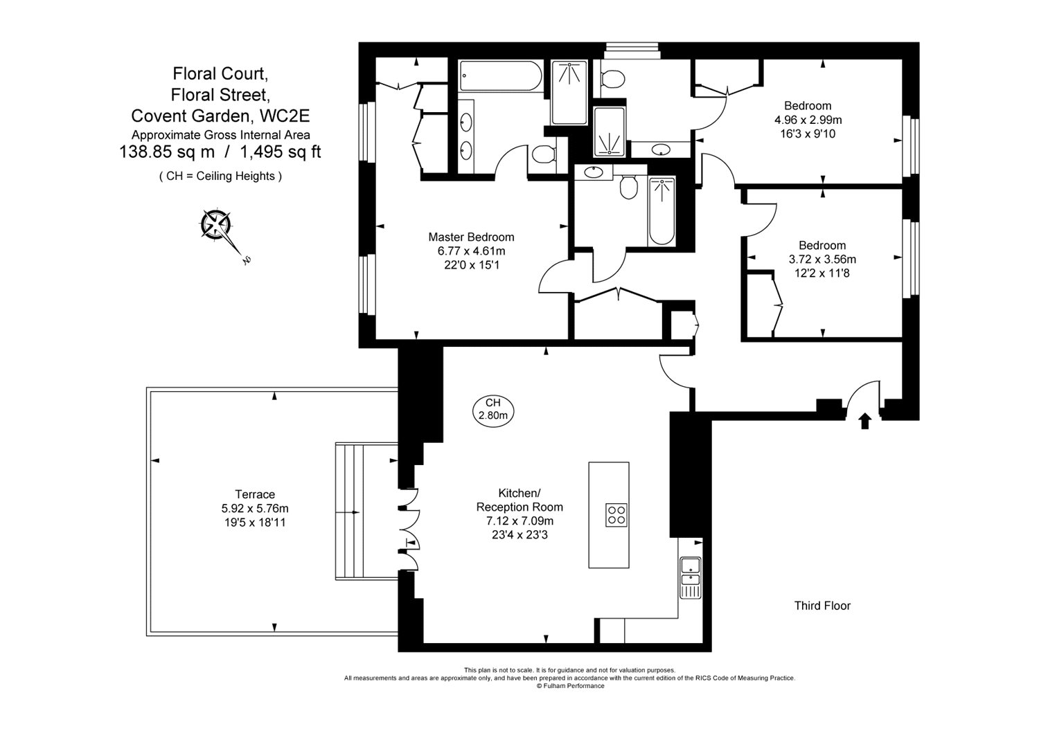 3 Bedrooms Flat to rent in Floral Street, Covent Garden WC2E