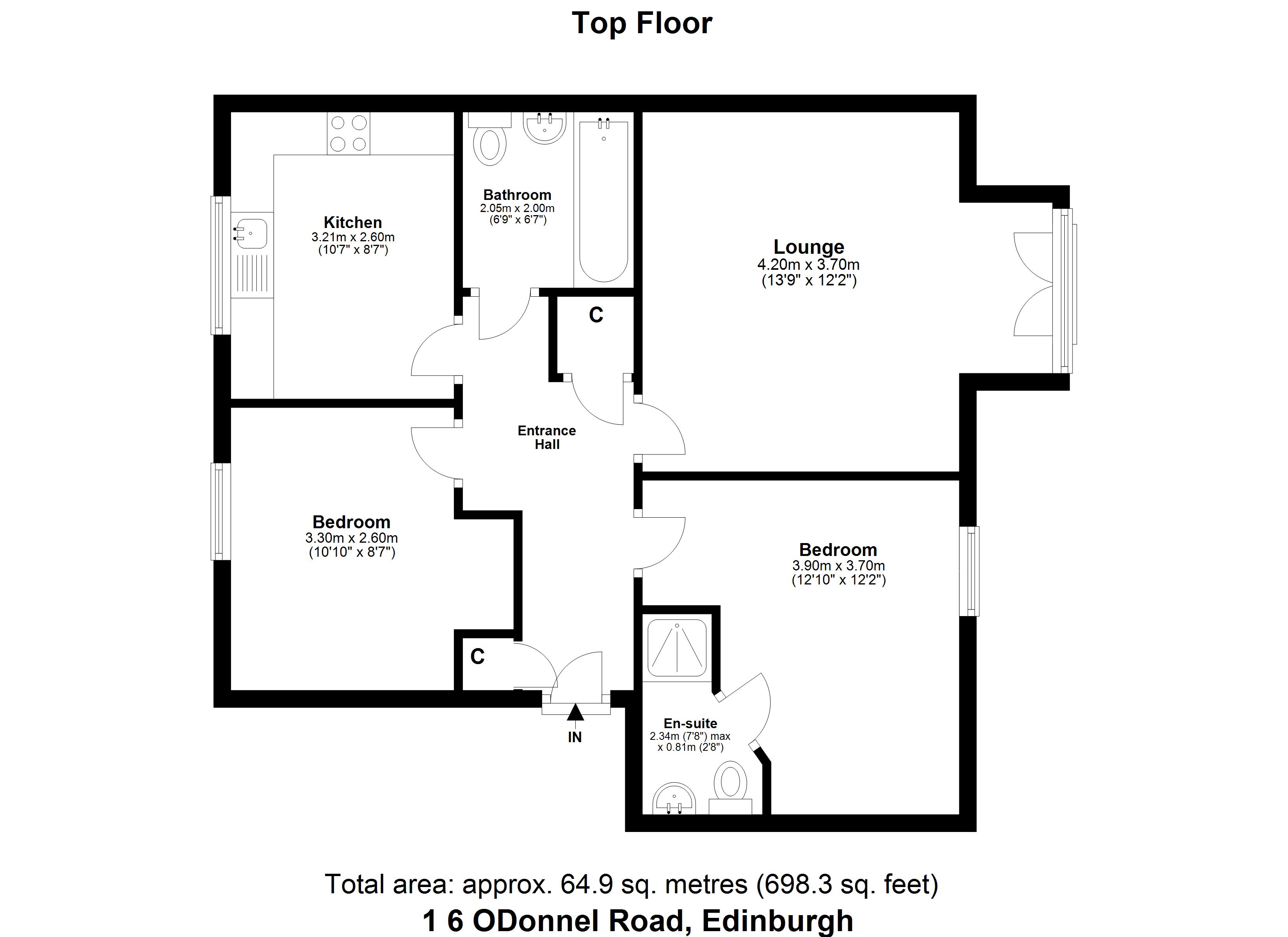 1/6, O'Donnel Road, Edinburgh floorplan