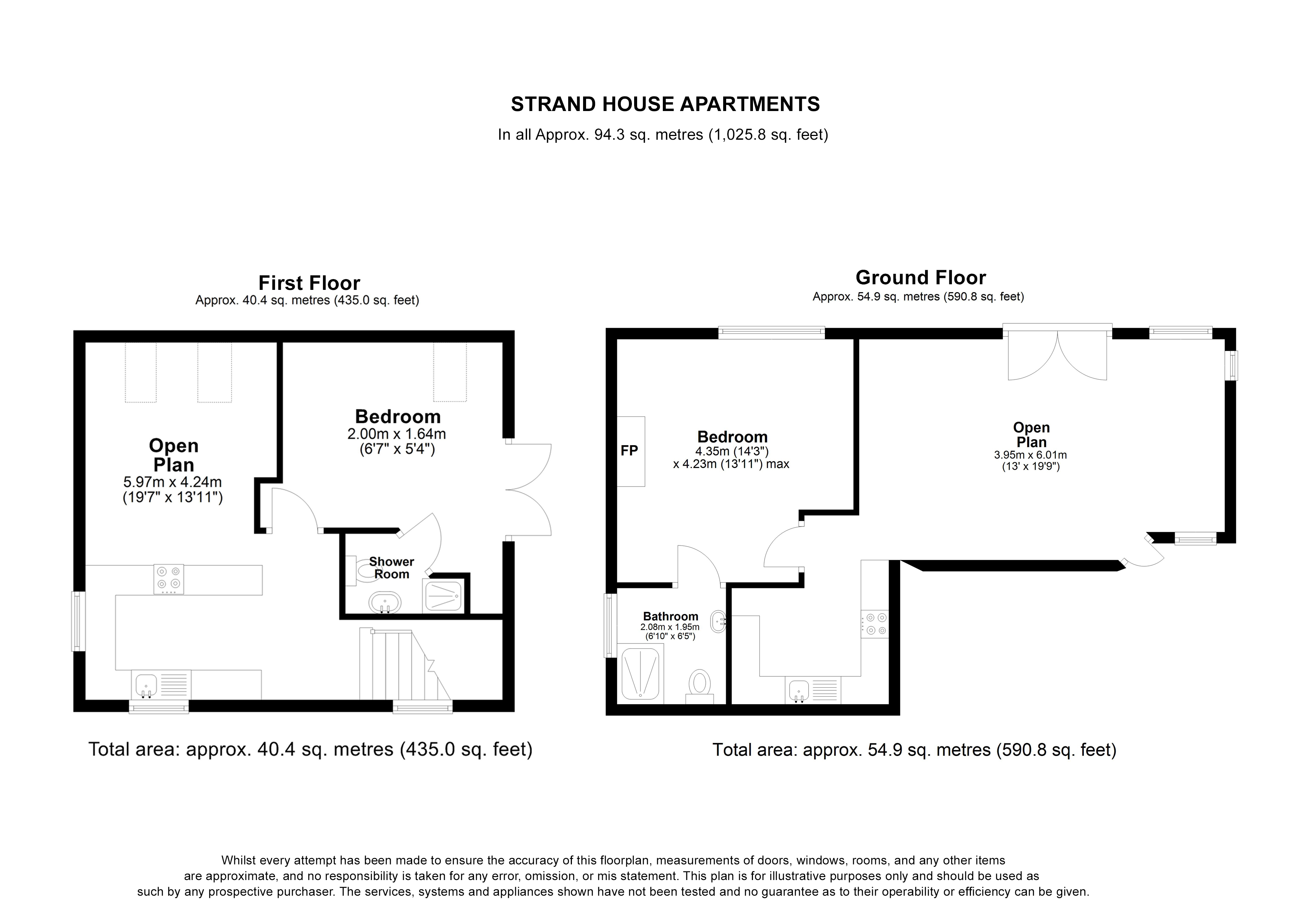 1 & 2 Strand House, Strand Street, Padstow floorplan