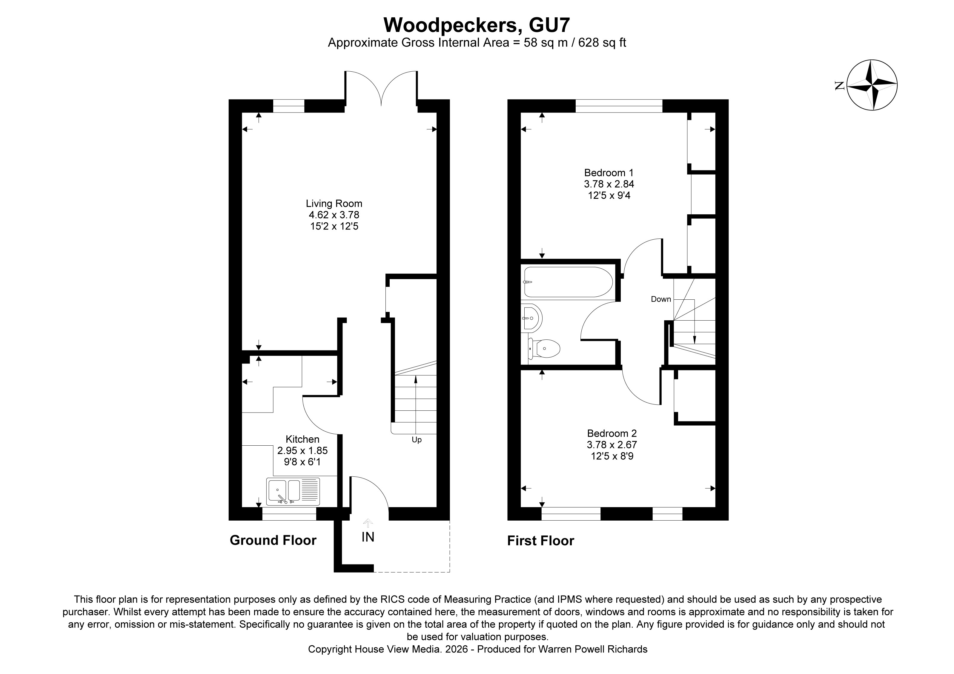 22, Woodpeckers, Godalming floorplan