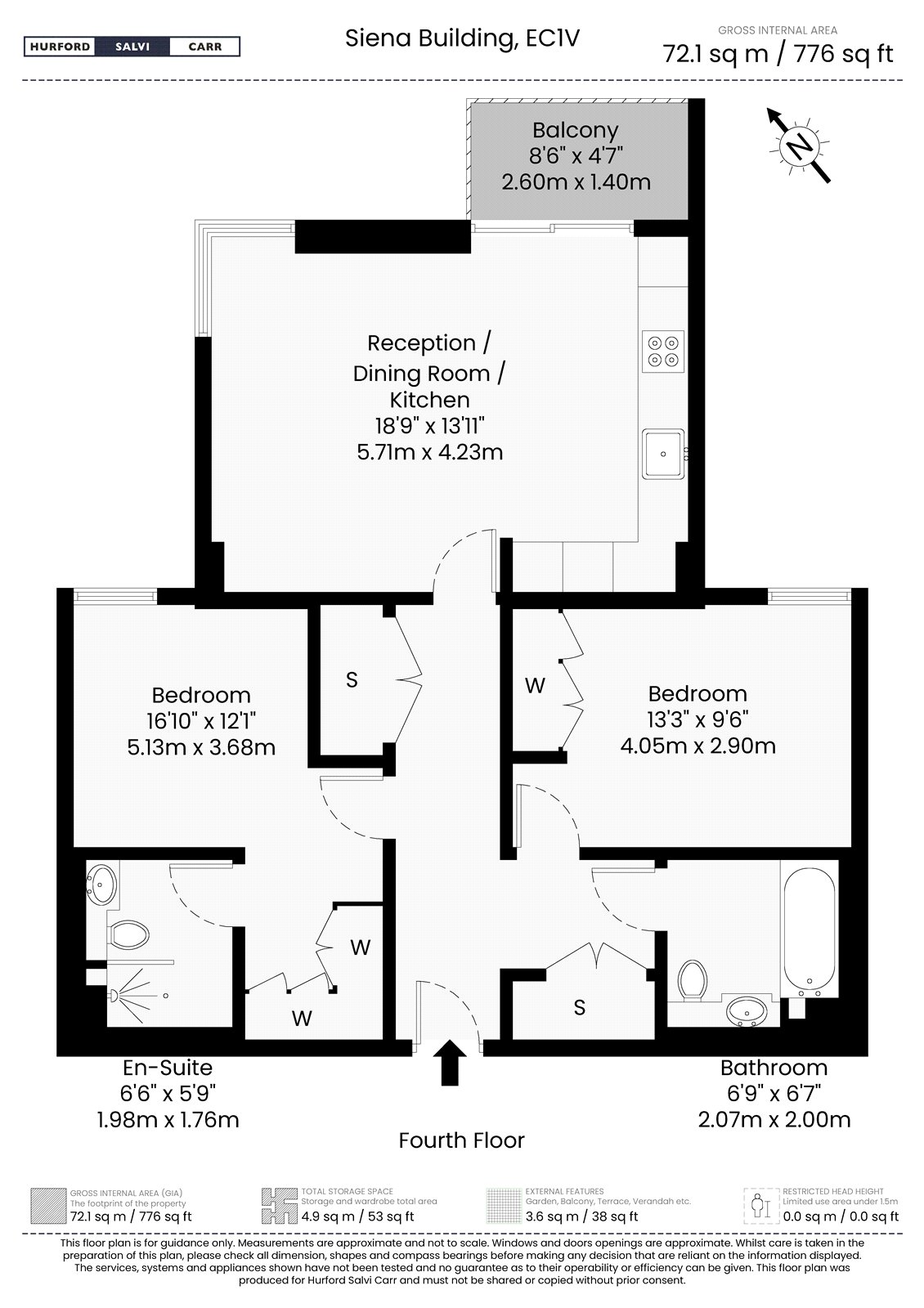 414, Siena House, London floorplan