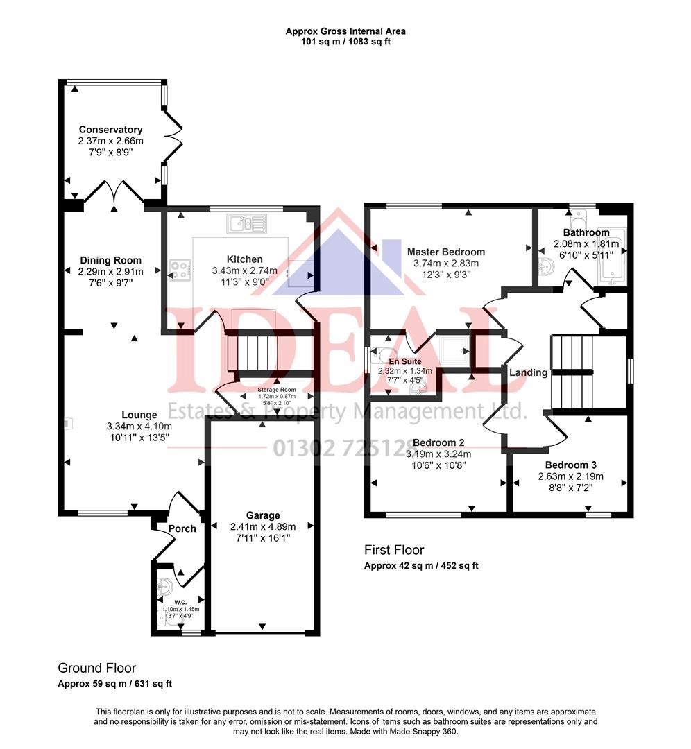 18, Cranfield Drive, Skellow, Doncaster floorplan