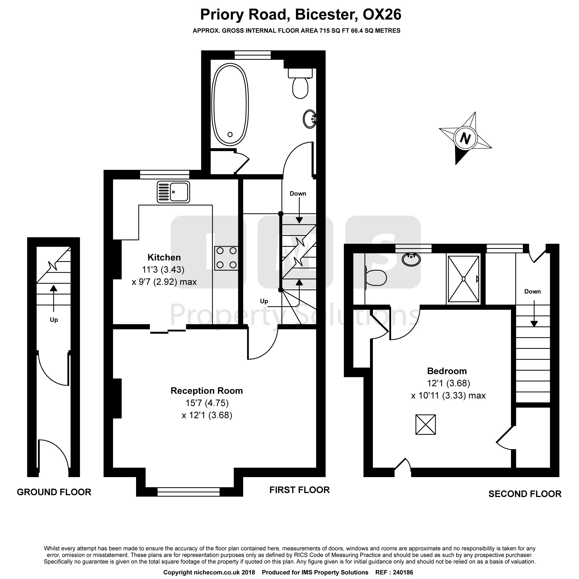 1 Bedrooms Flat to rent in Priory Road, Bicester OX26