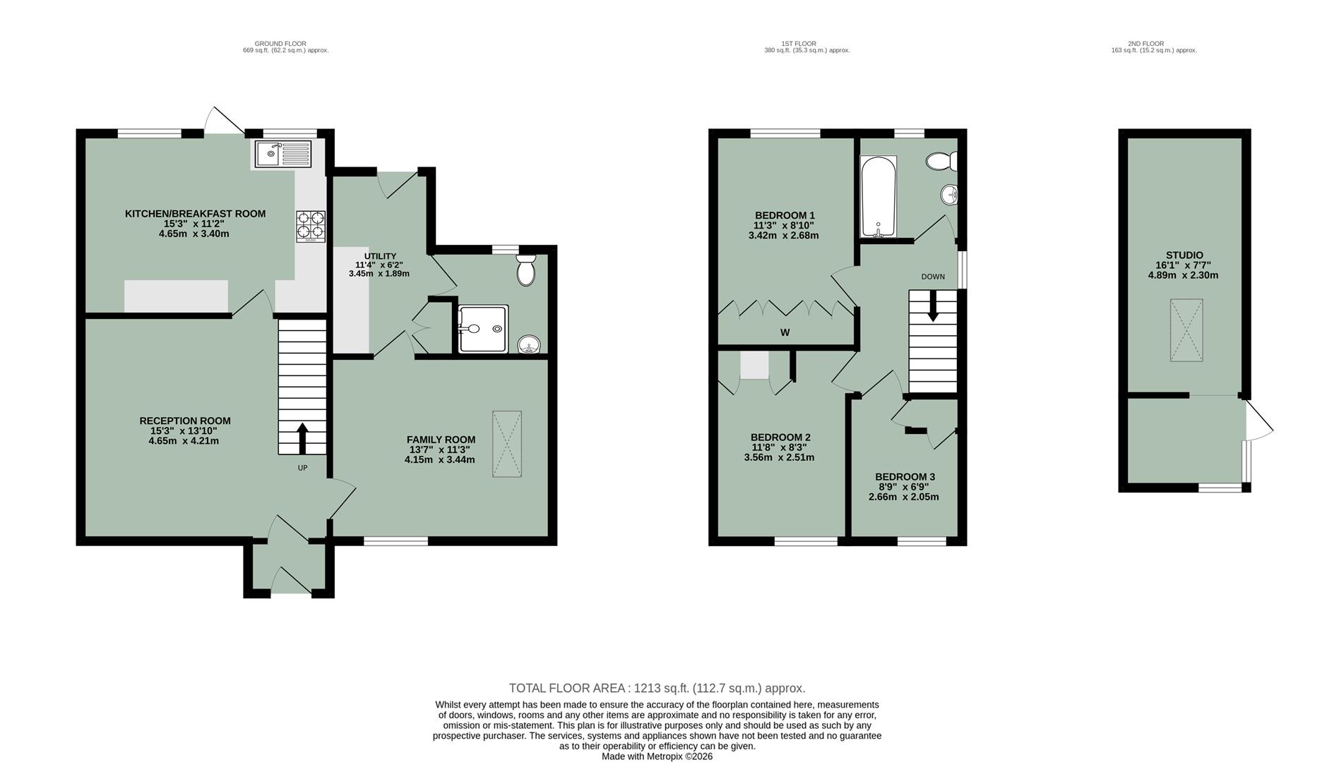 10, Grays Close, Chalgrove floorplan
