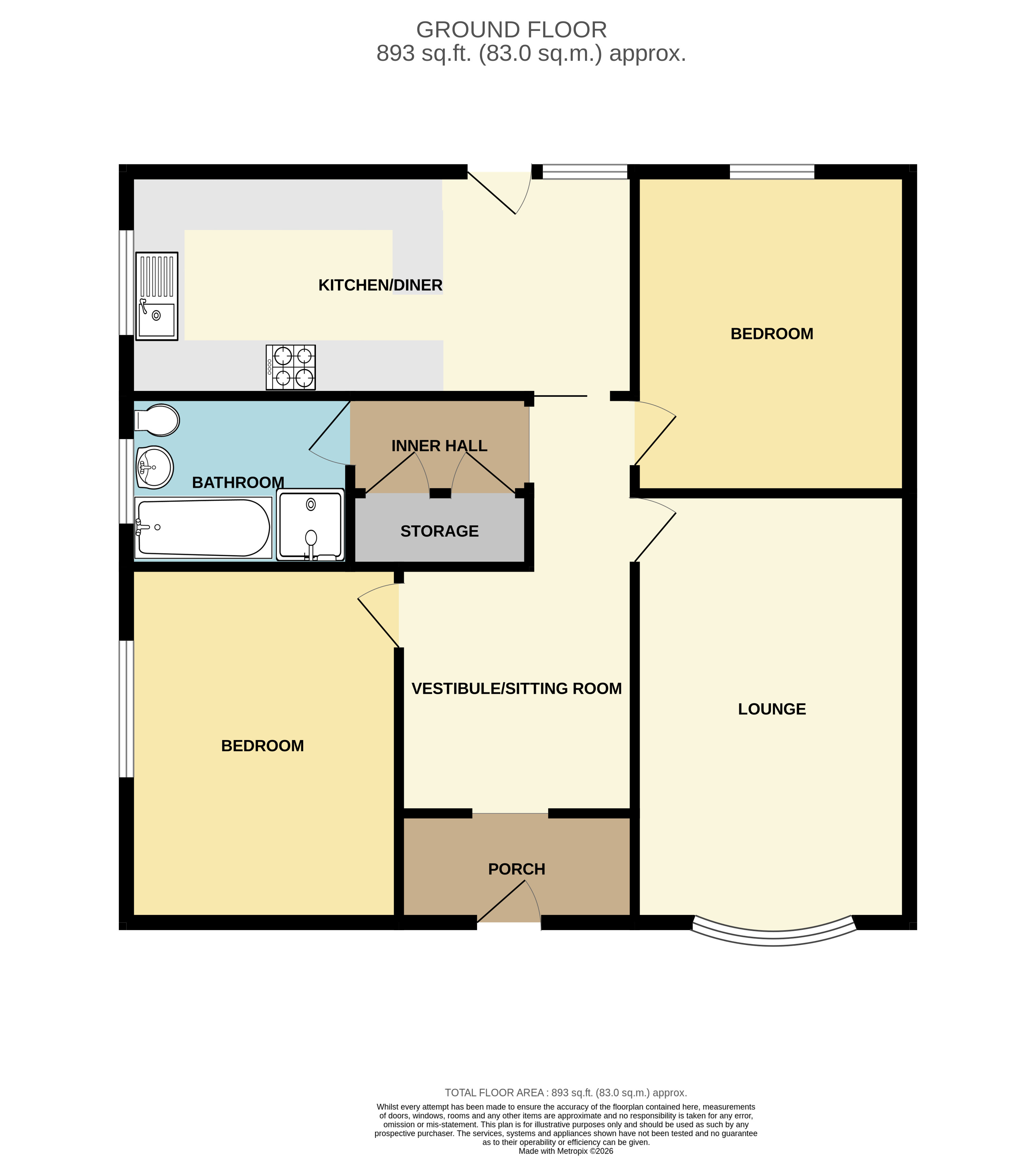 12, Meadow Close, Scarborough floorplan