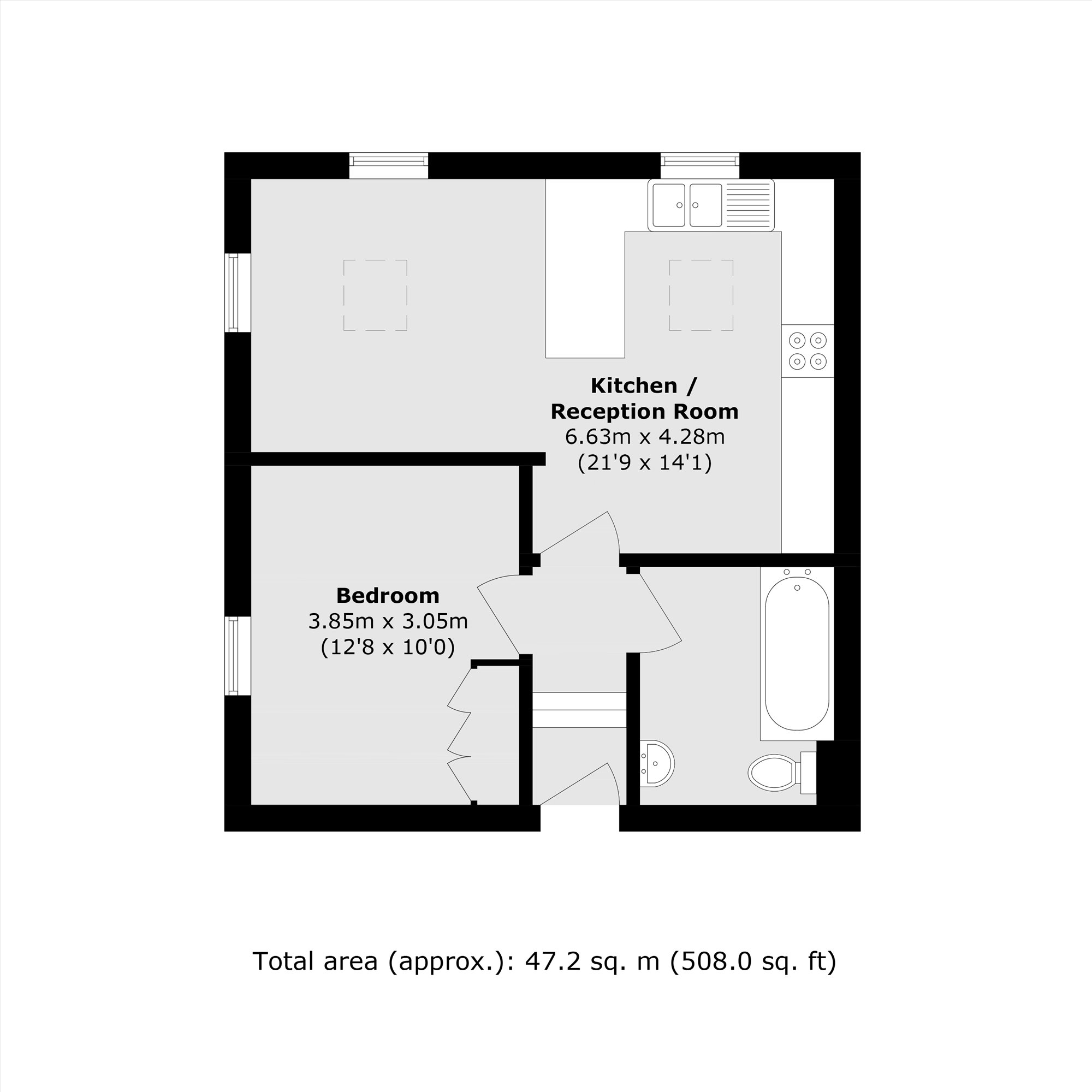 347B, King Street, London floorplan