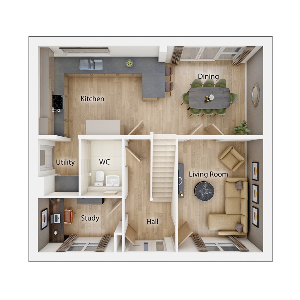 The Rightford - Plot 152, Torrance Place, Off Panton Avenue, Holytown, Motherwell floorplan