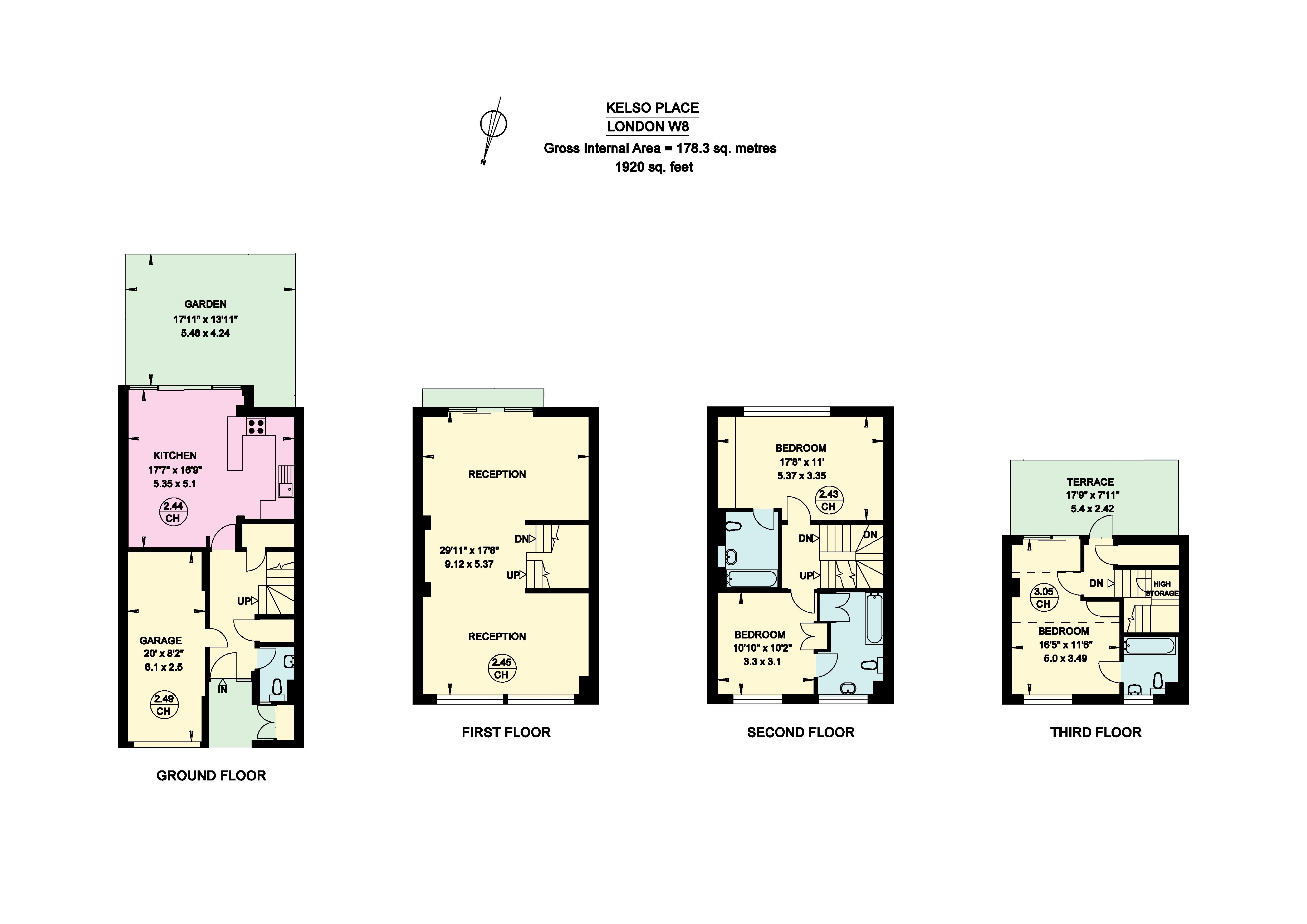 Kelso Place, London W8, 3 bedroom terraced house for sale 62655408