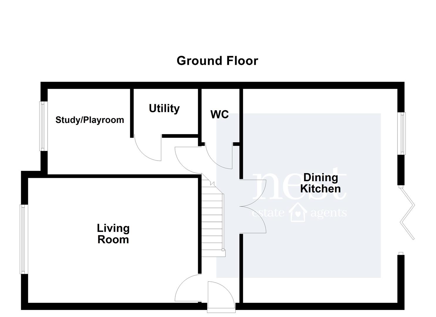 2, Reeves Close, Leicester floorplan