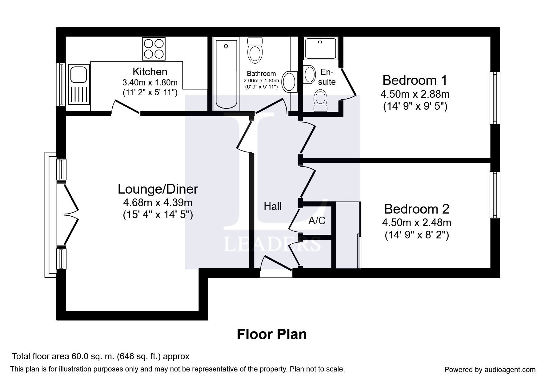 Flat 94, Parkview, Southampton floorplan