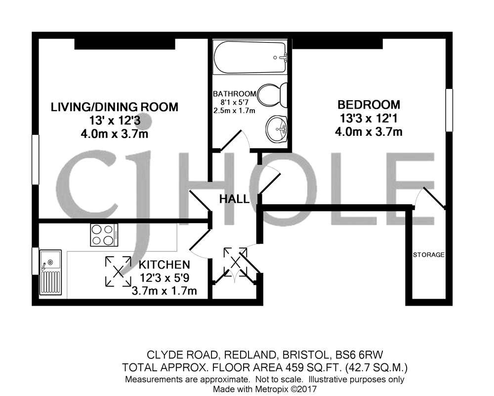 1 Bedrooms Flat to rent in Clyde Road, Redland, Bristol, Somerset BS6