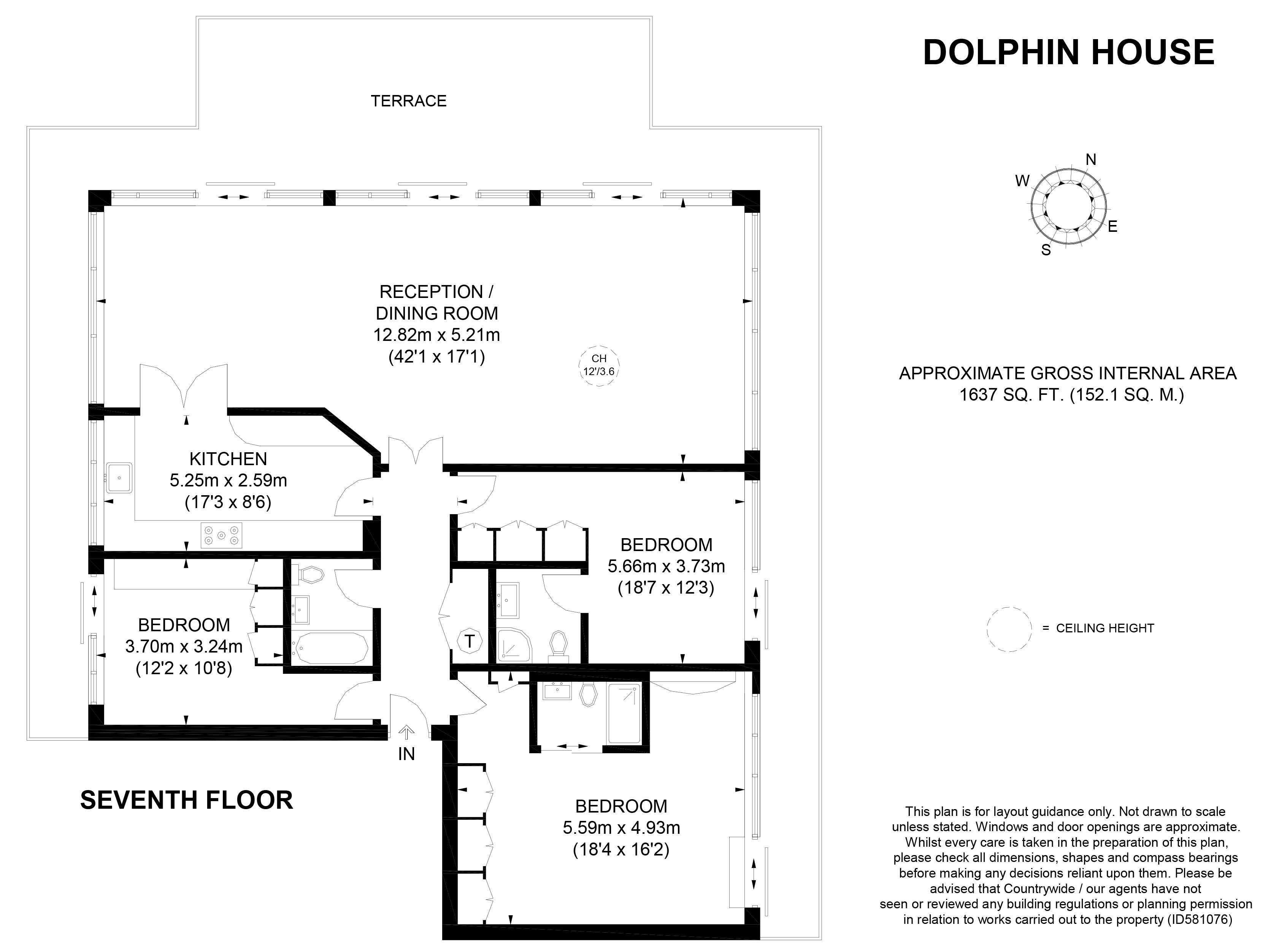 Flat 117, Dolphin House, Smugglers Way, London floorplan