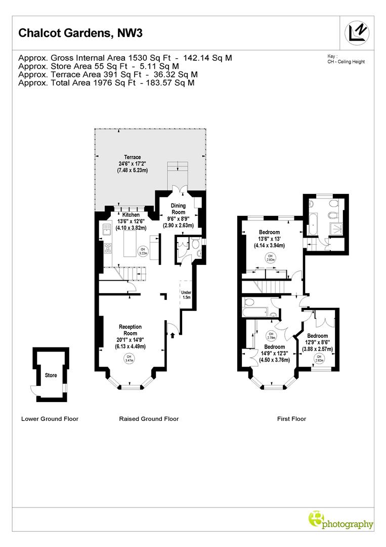 Raised Ground & First Floor, 4A, Chalcot Gardens, London floorplan