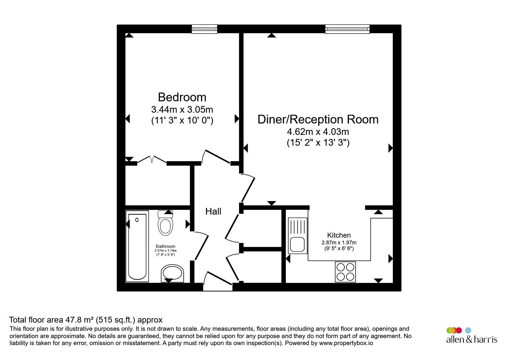257, Landmark Place, Cardiff floorplan