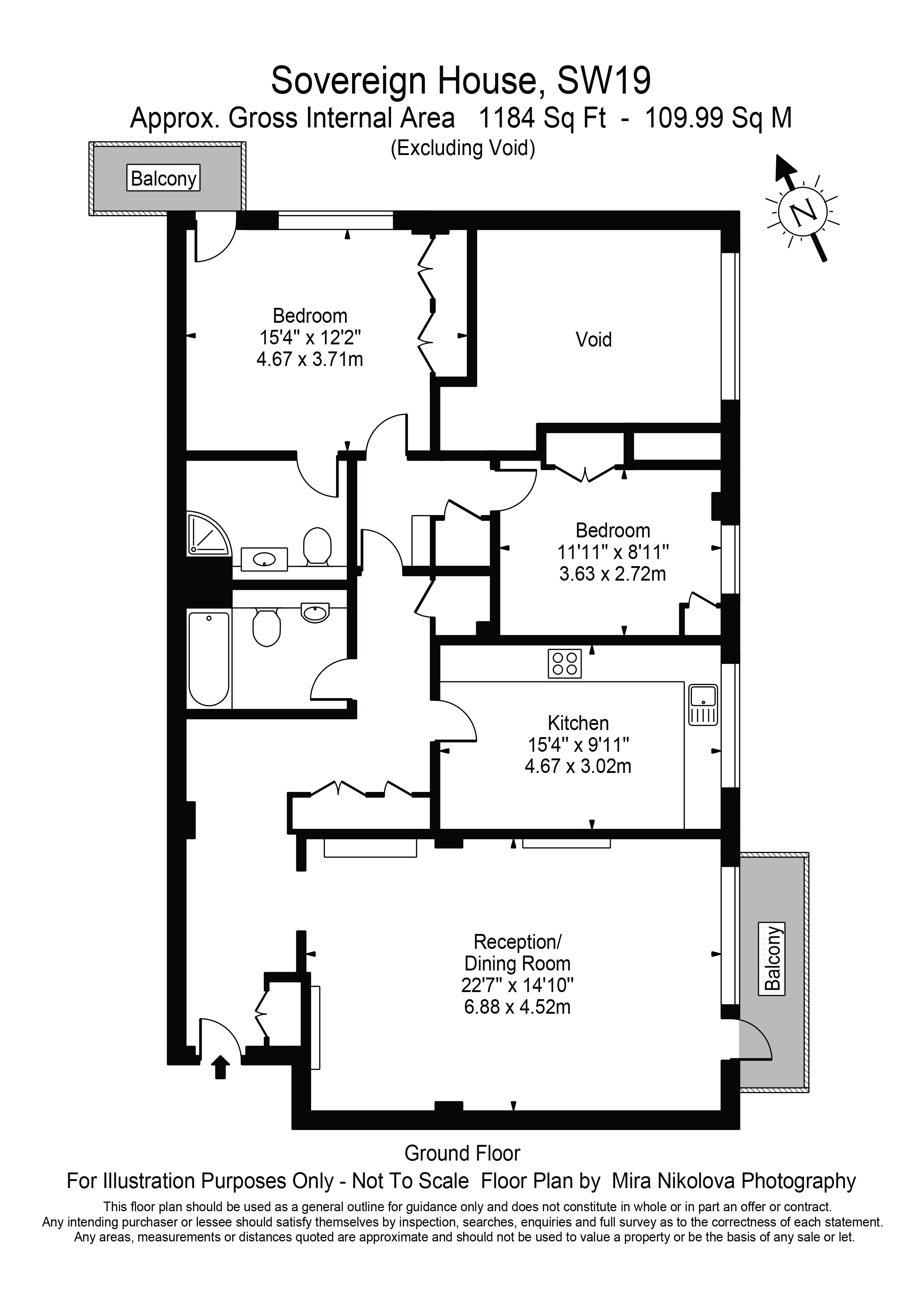 2 Bedrooms Flat to rent in Sovereign House, Draxmont SW19