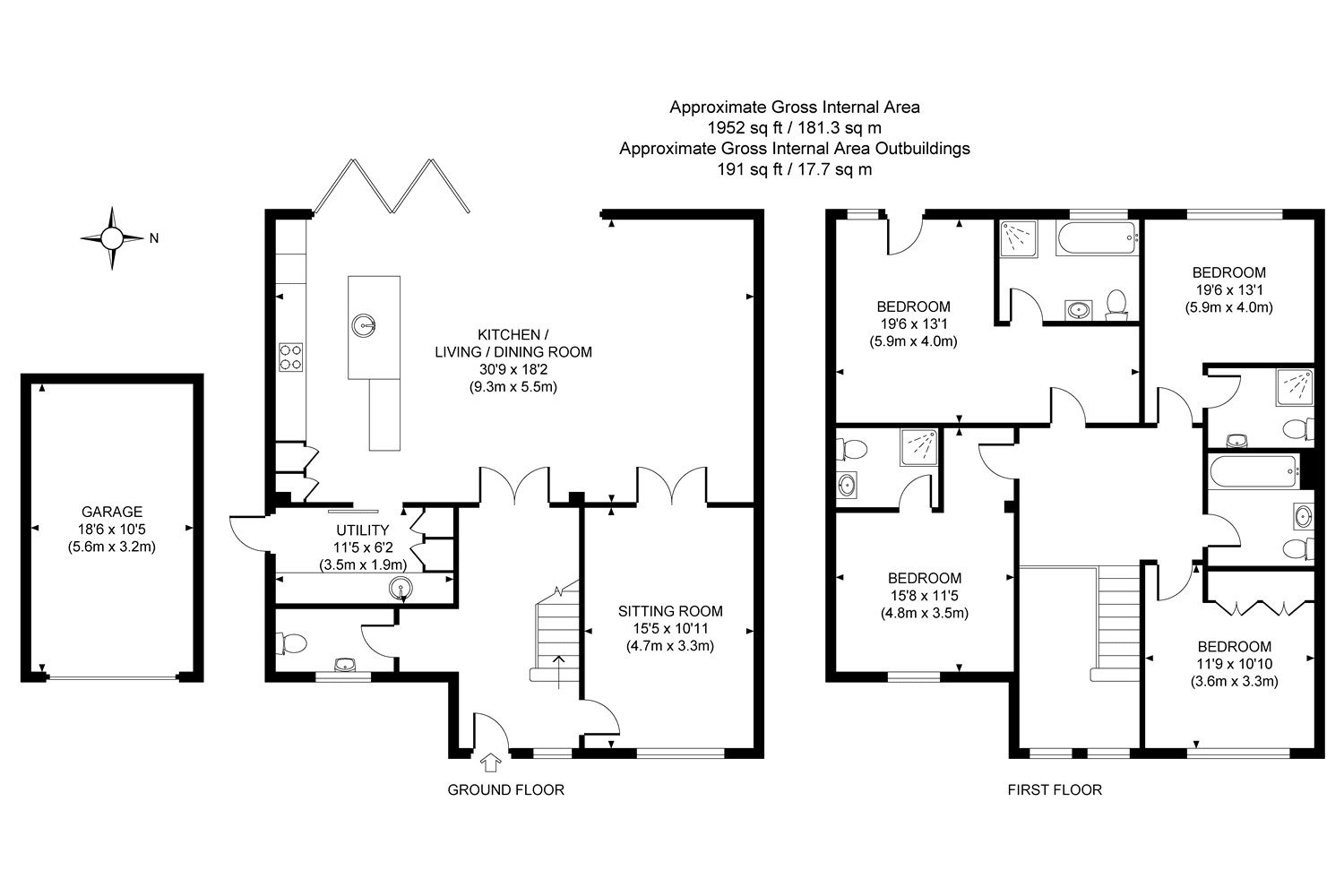 4 Bedrooms Detached house for sale in Woking, Surrey GU22