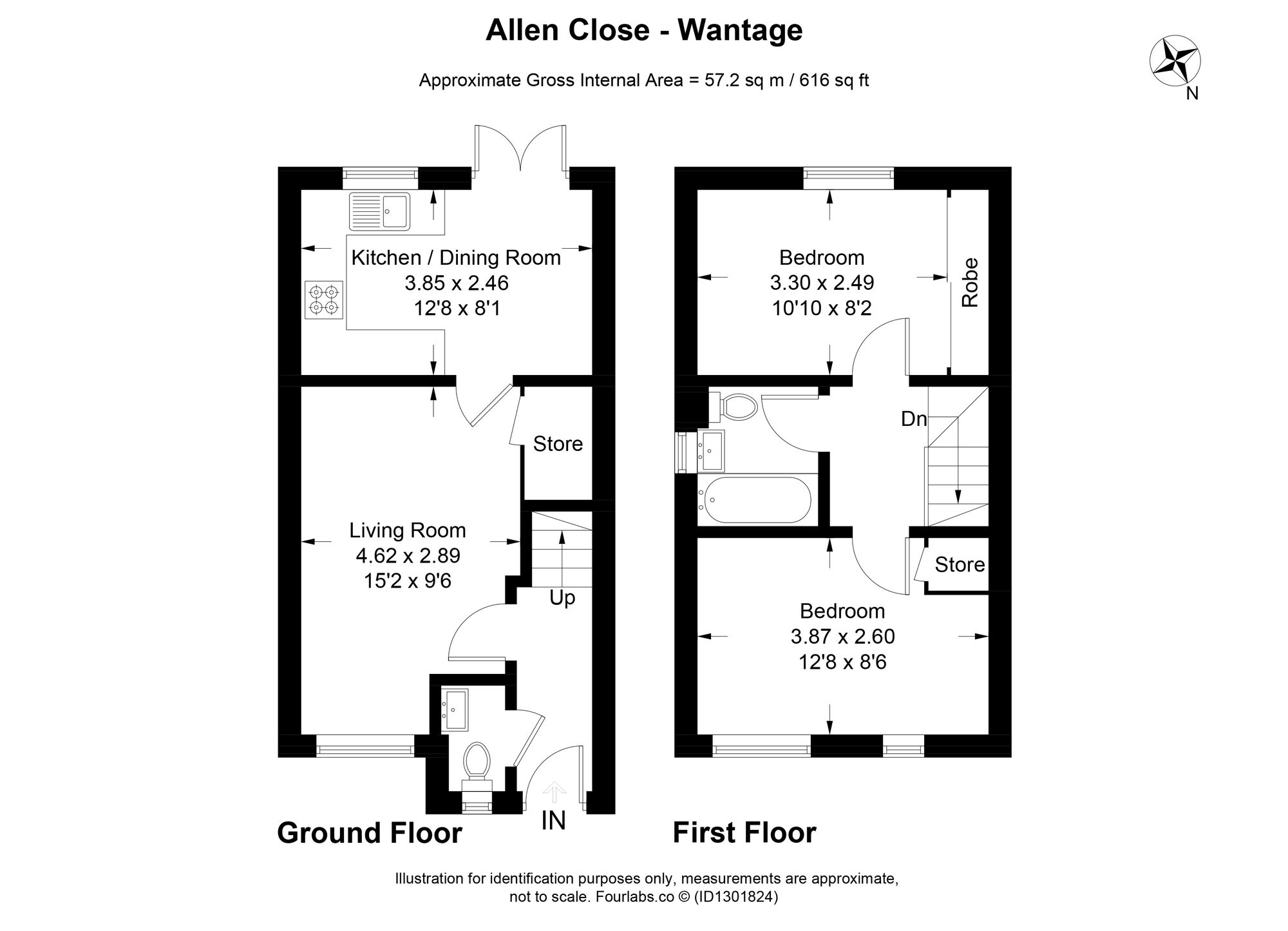 25 Allen Close, Wantage floorplan