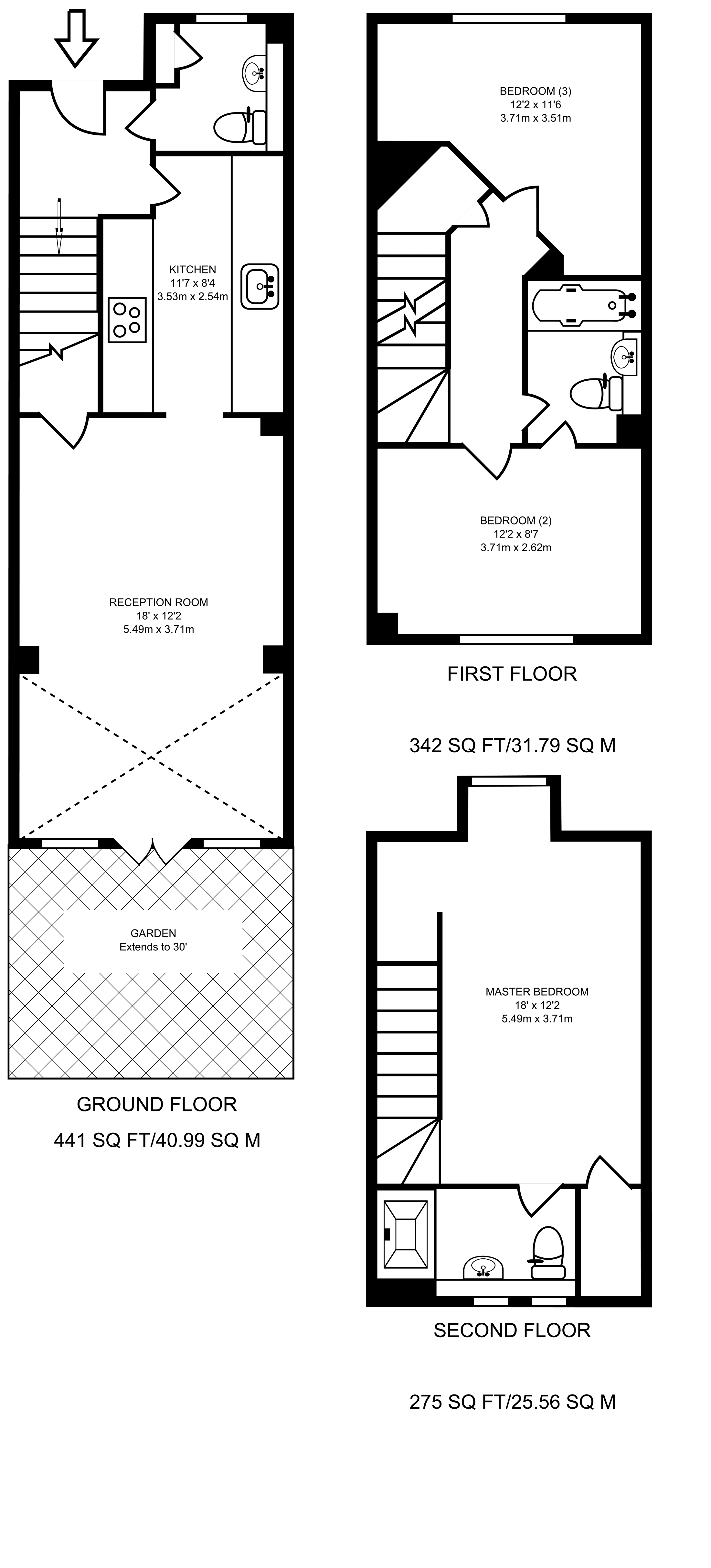 3 Bedrooms  to rent in Hepdon Mews, Tooting, London SW17