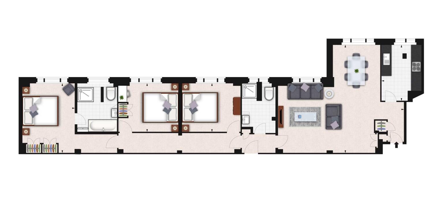 Flat 28, 39, Hill Street, London floorplan