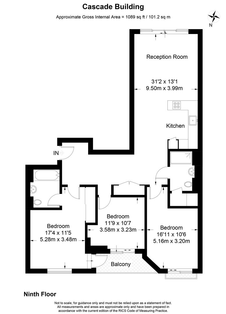 3 Bedrooms Flat to rent in Cascade Court, Vista Chelsea Bridge Wharf, London SW11