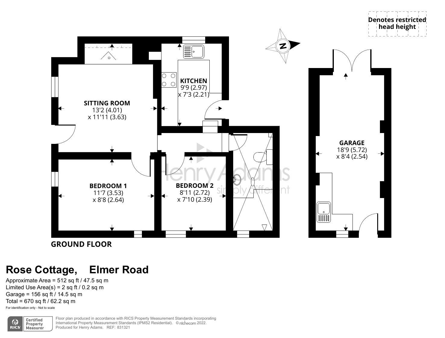 Elmer Road, Bognor Regis PO22, 2 bedroom detached house for sale
