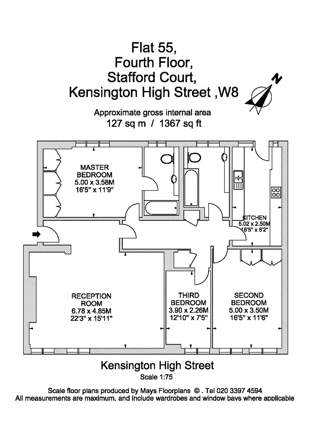 3 Bedrooms Flat to rent in Stafford Court, Kensington High Street, London W8