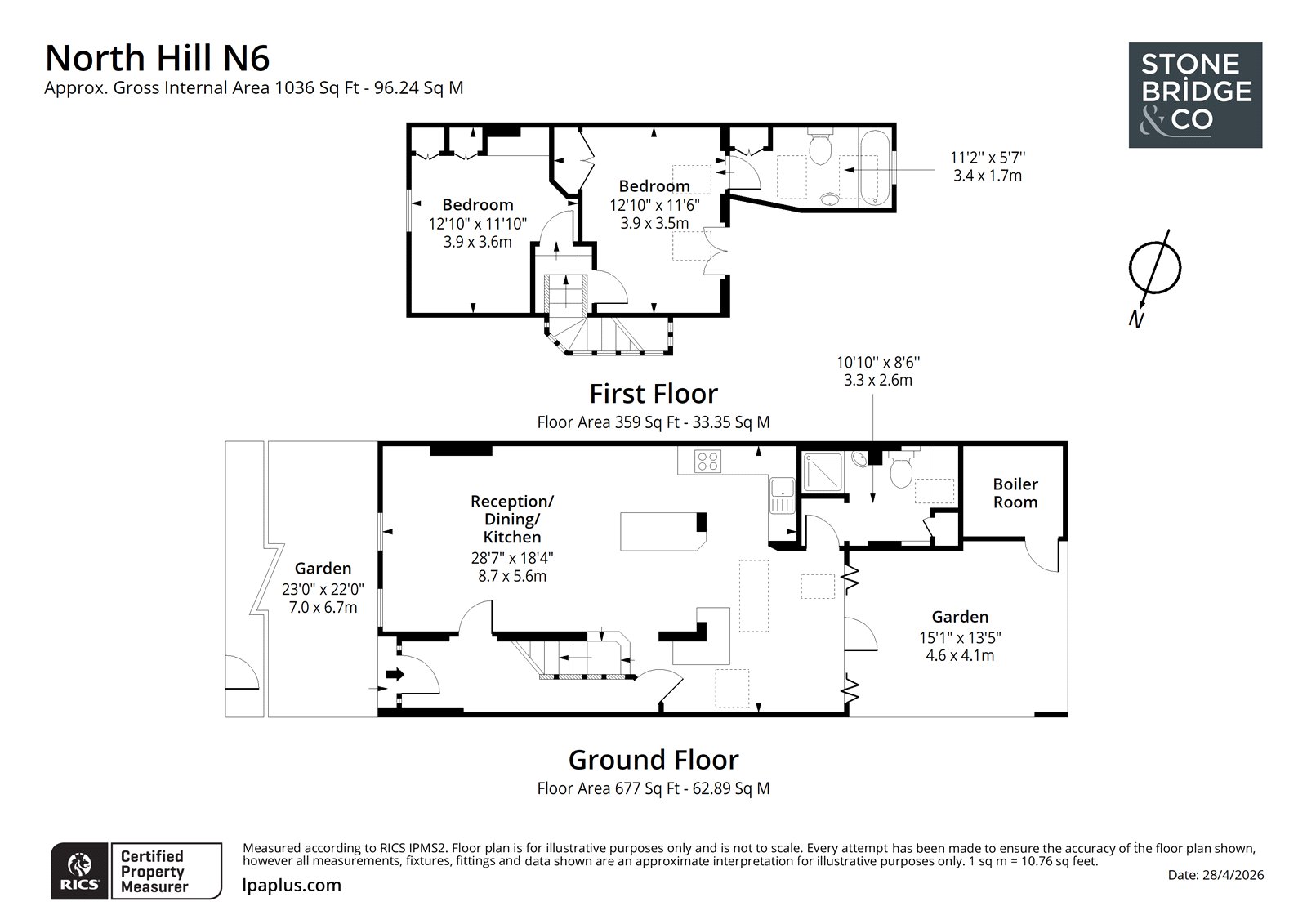 125, North Hill, London floorplan