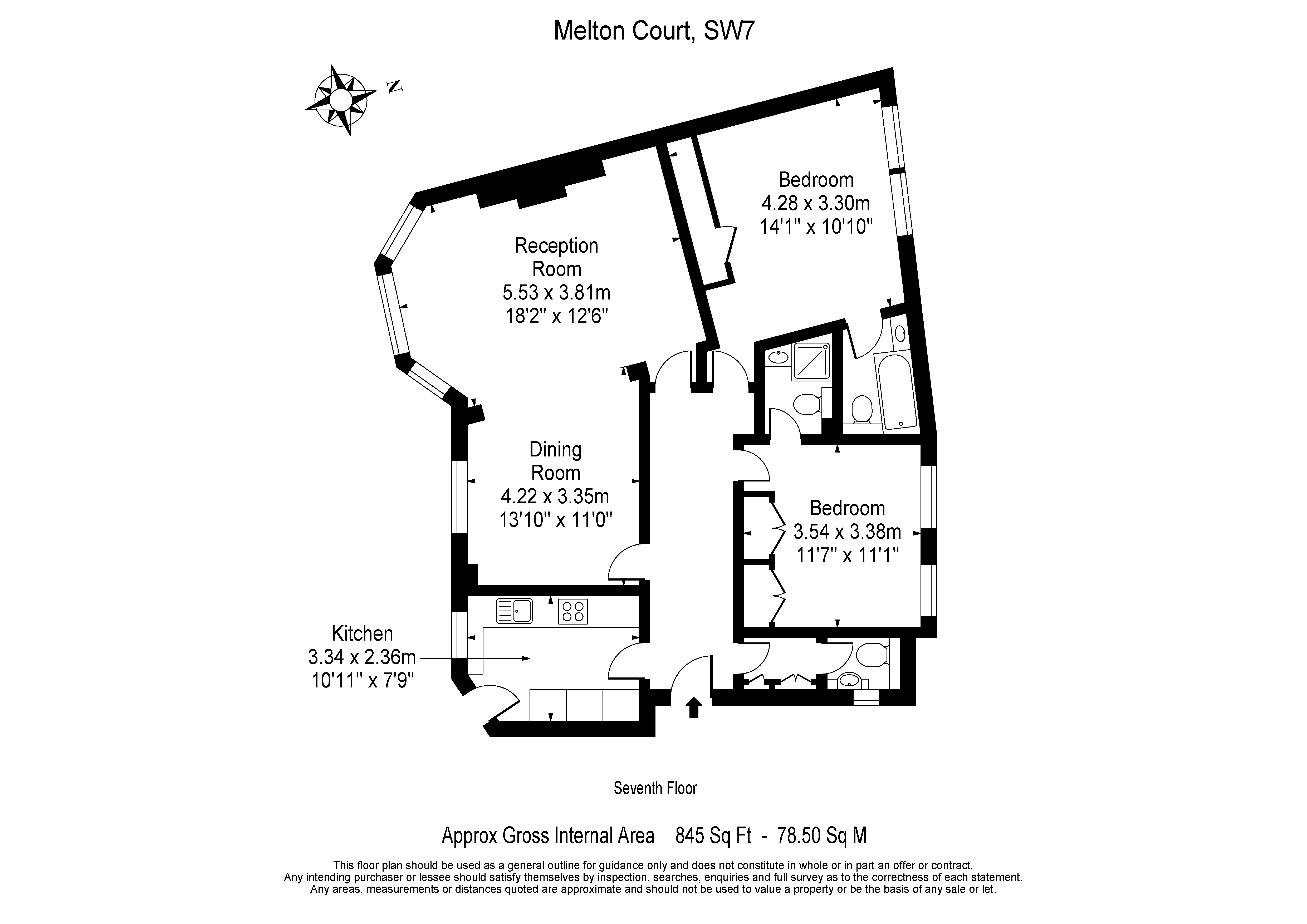 30,, Melton Court, London floorplan