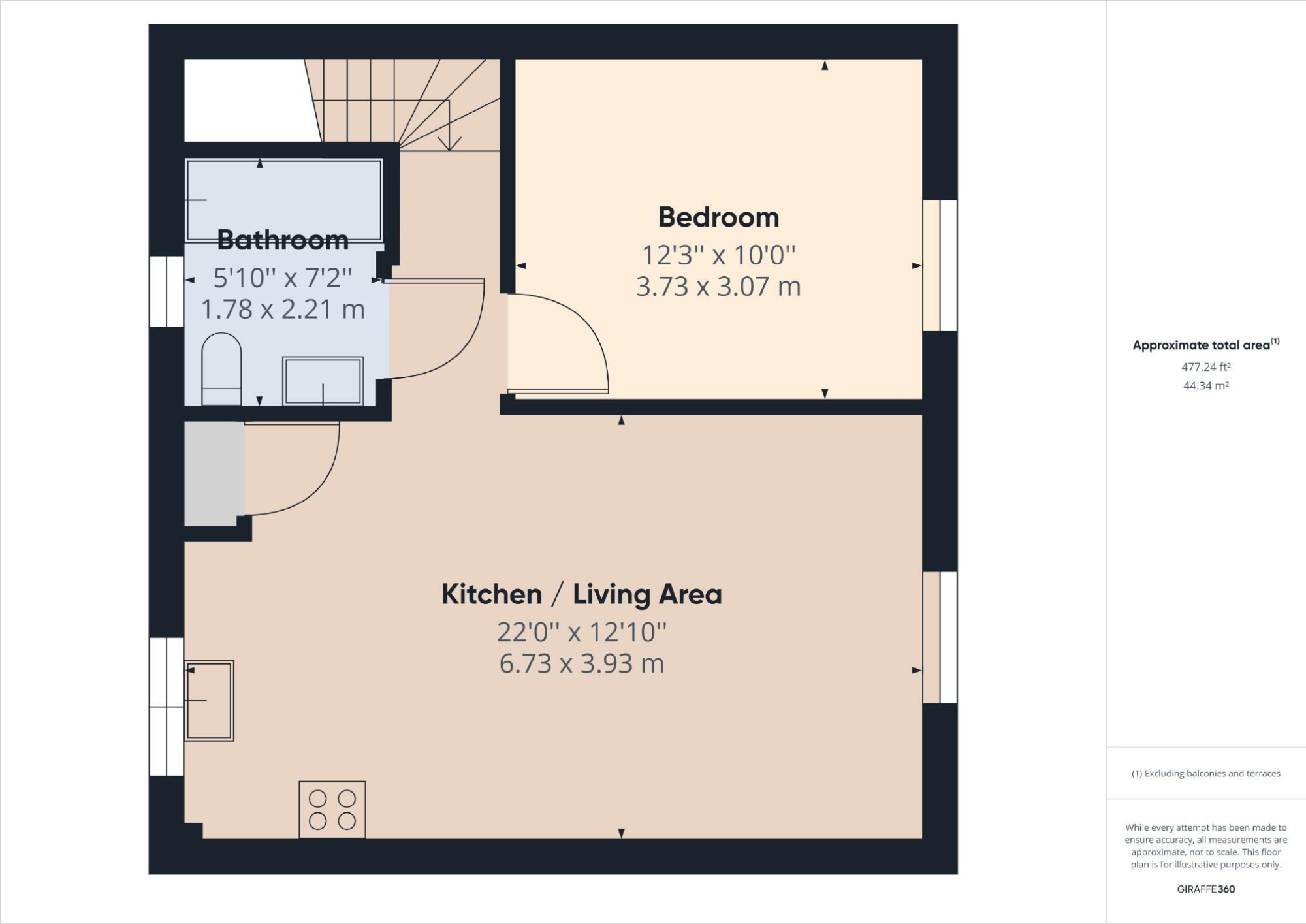 Dunalley Parade, Cheltenham GL50, 1 bedroom for sale