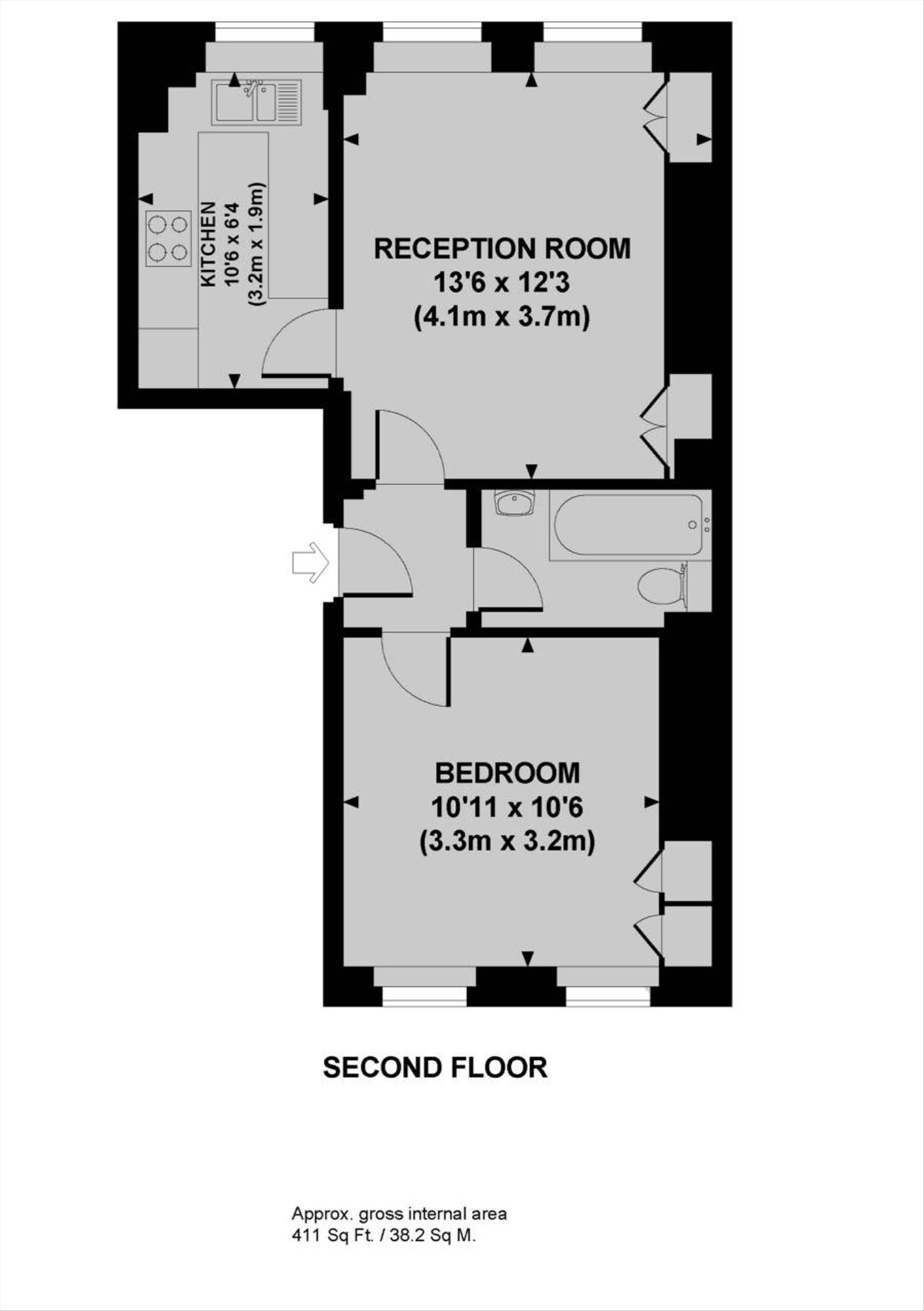 Flat 3, 9, Welbeck Street, London floorplan