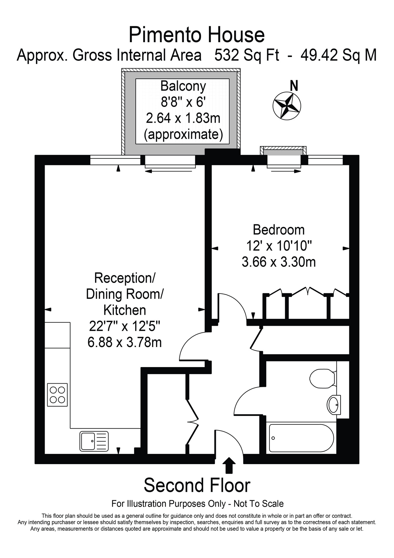 Flat 210, London floorplan