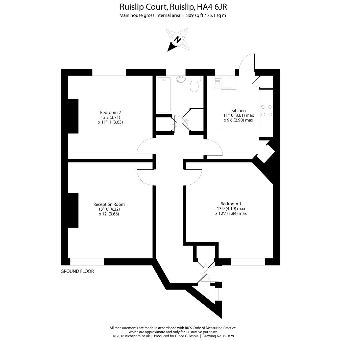 2 Bedrooms Maisonette to rent in Ruislip Court, Raleigh Close, Ruislip HA4