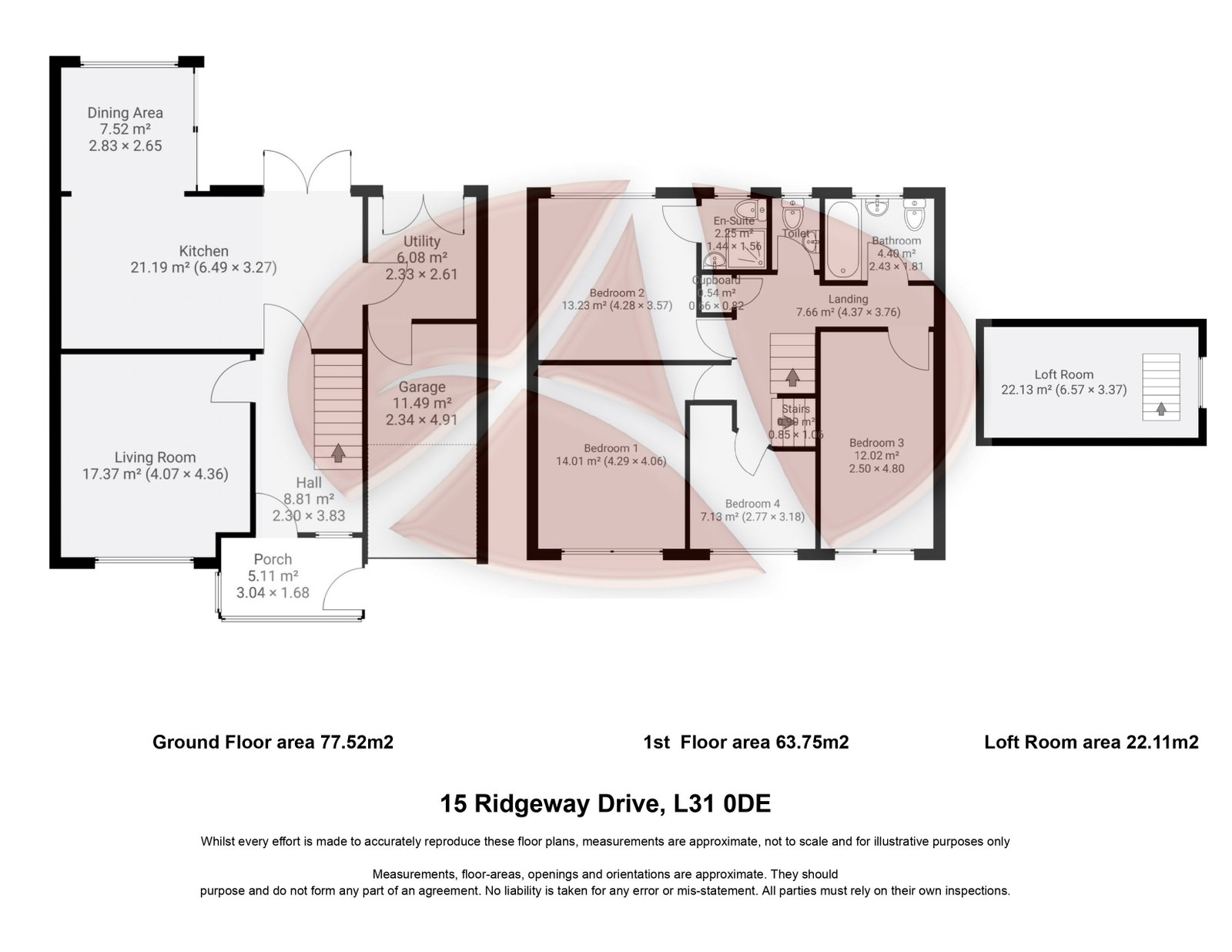 15, Ridgeway Drive, Lydiate floorplan