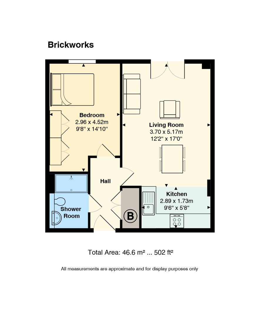 45, Brickworks, Trade Street, Cardiff floorplan