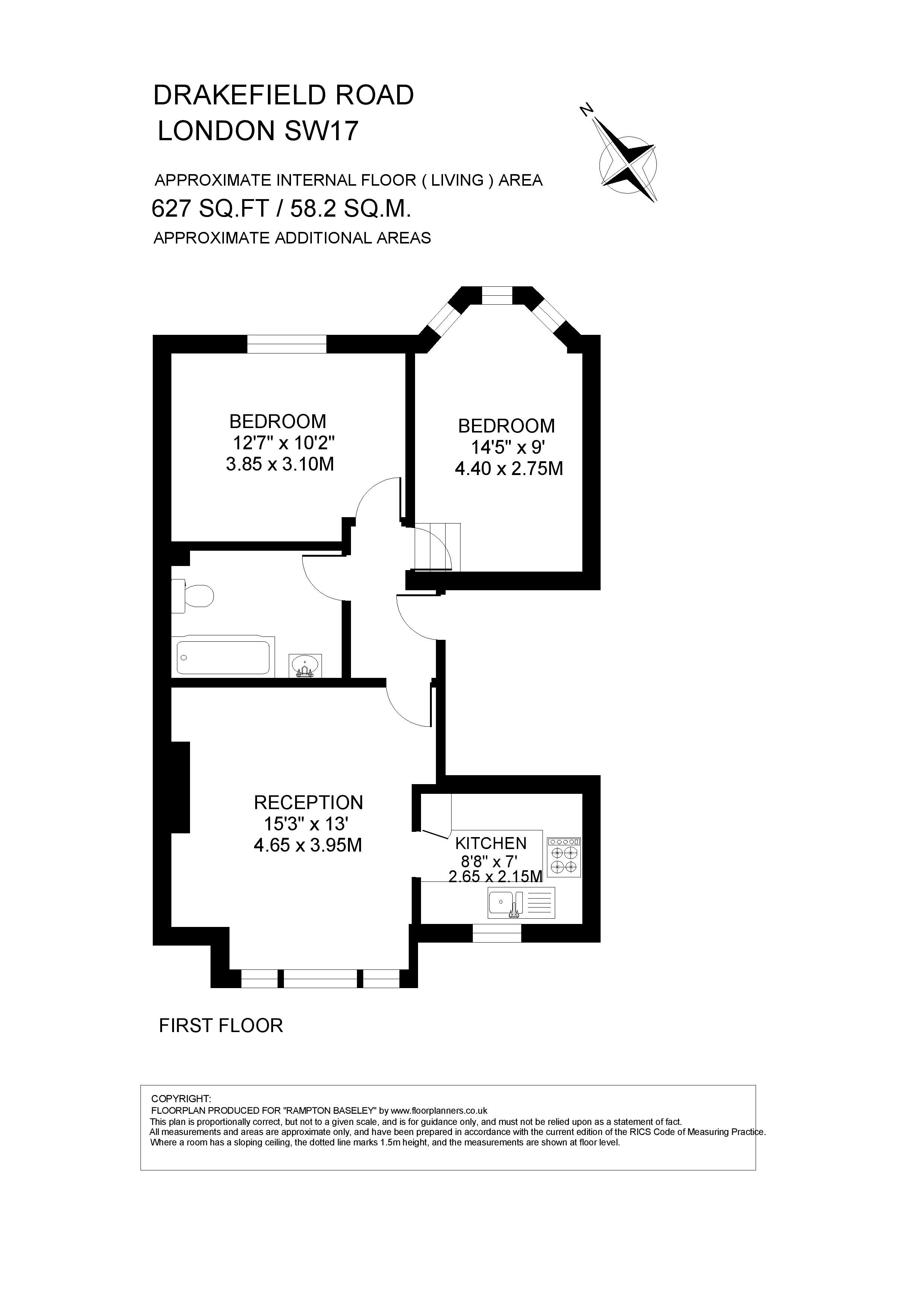 Flat 2, 15, Drakefield Road, London floorplan