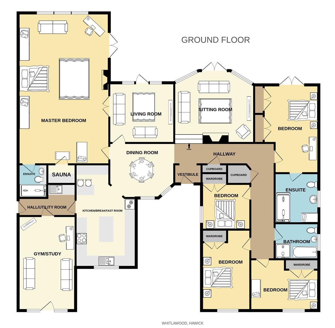 Whitlawood, Burnflat Brae, Hawick floorplan