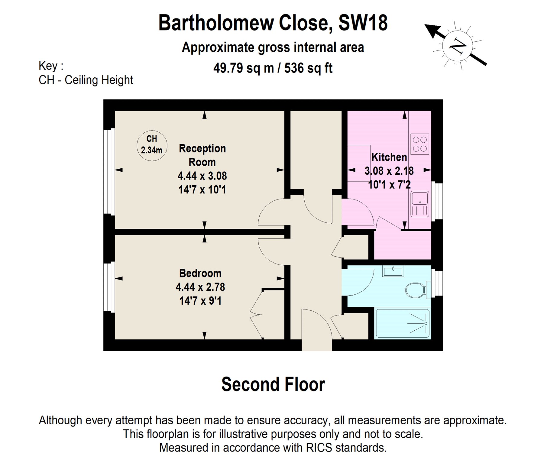 153, Bartholomew Close, London floorplan