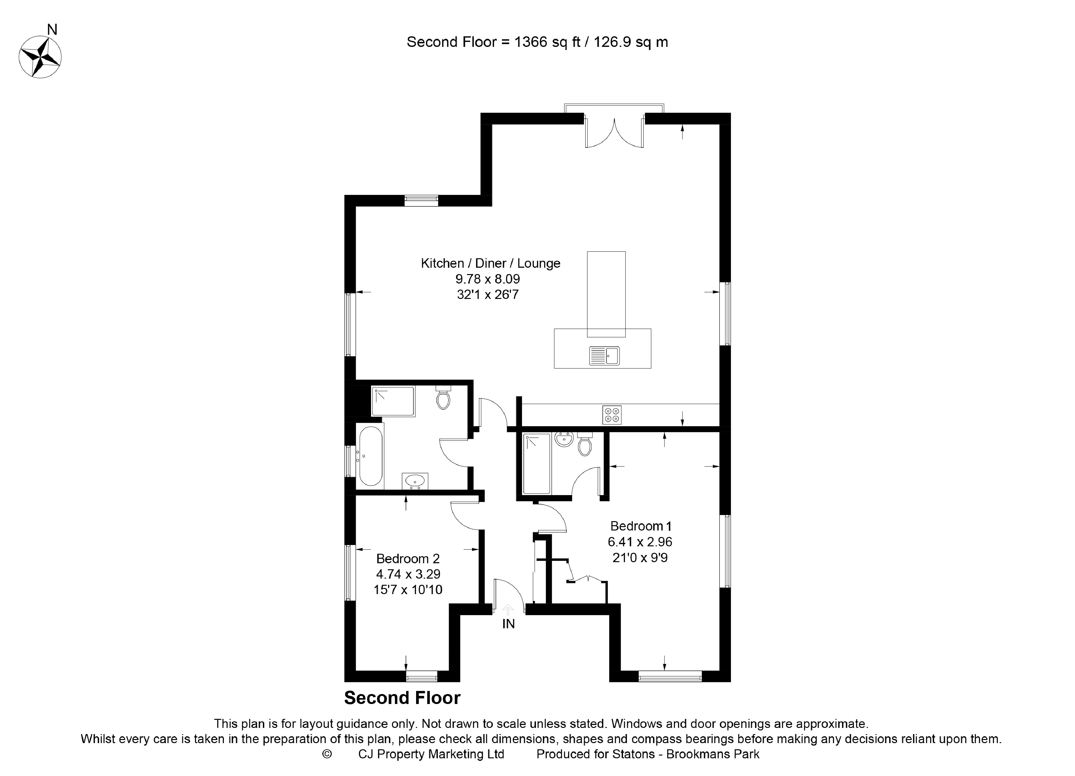 2 Bedrooms Flat for sale in Brookmans Avenue, Brookmans Park, Hertfordshire AL9