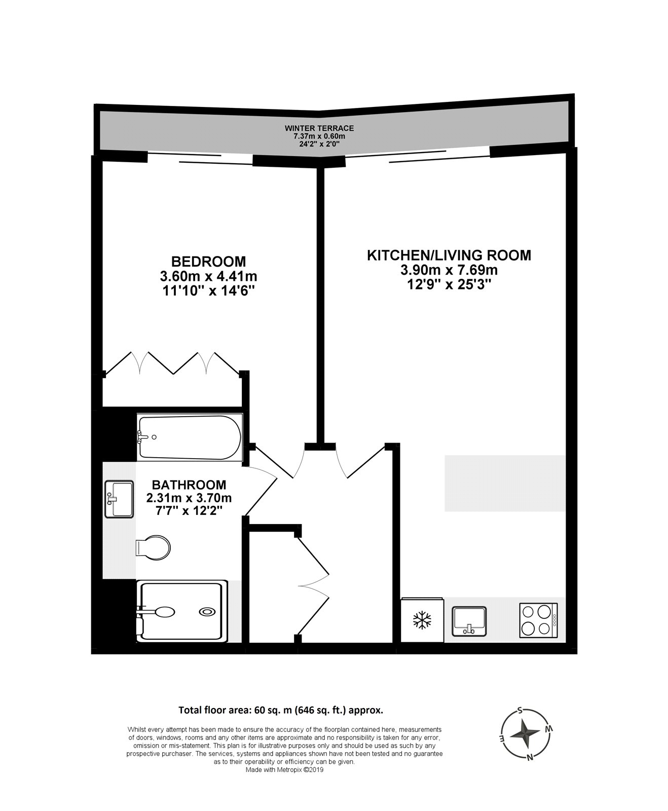 Apartment 202, 1, Blackfriars Road, London floorplan