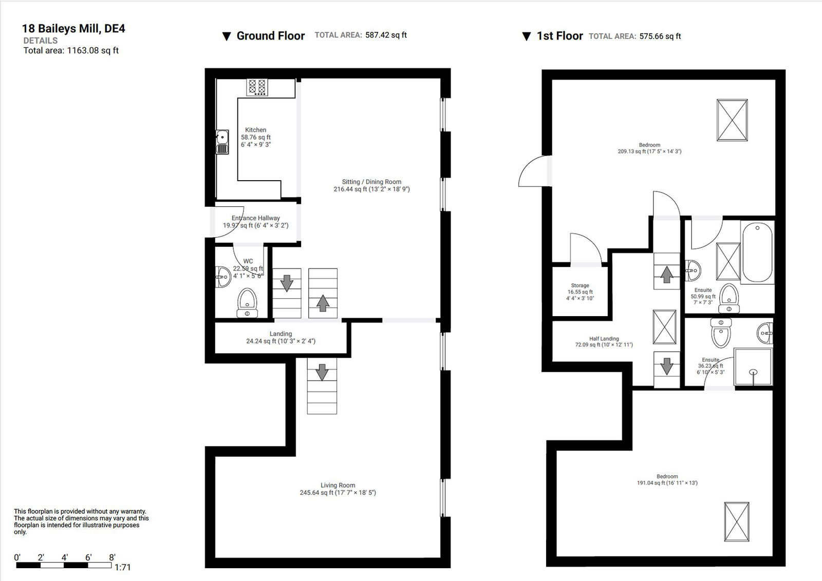 18, Baileys Mill, Matlock floorplan