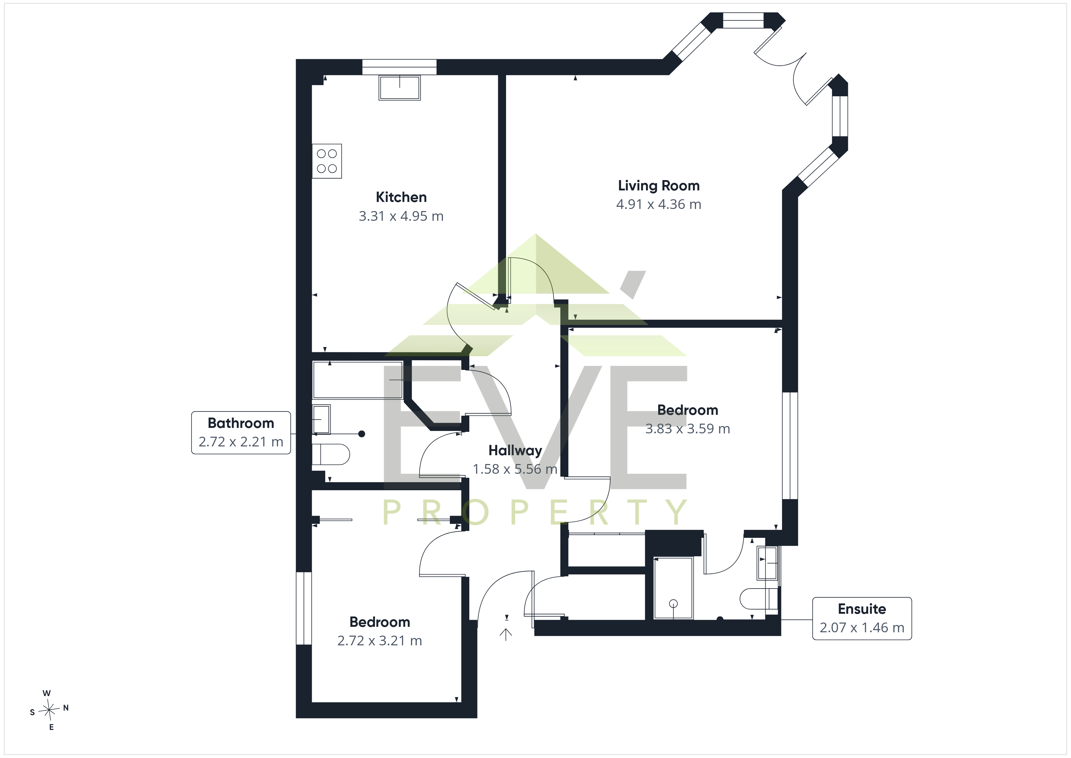 1R, 2, Oakburn Walk, Alexandria, West Dunbartonshire floorplan
