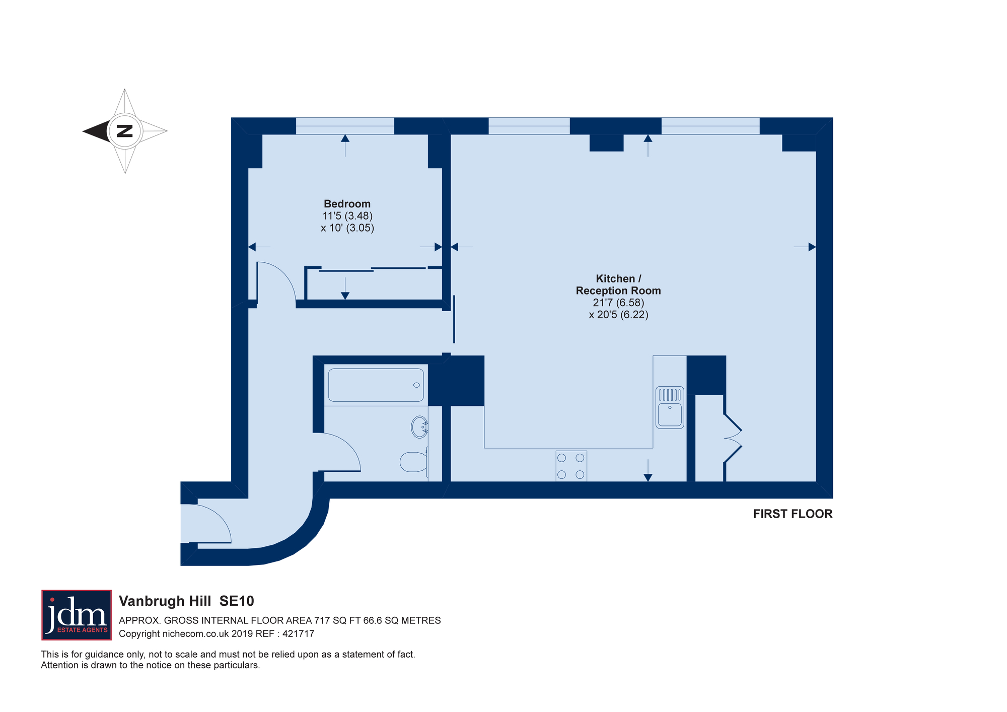 1 Bedrooms Flat to rent in Vanbrugh Hill, London SE10