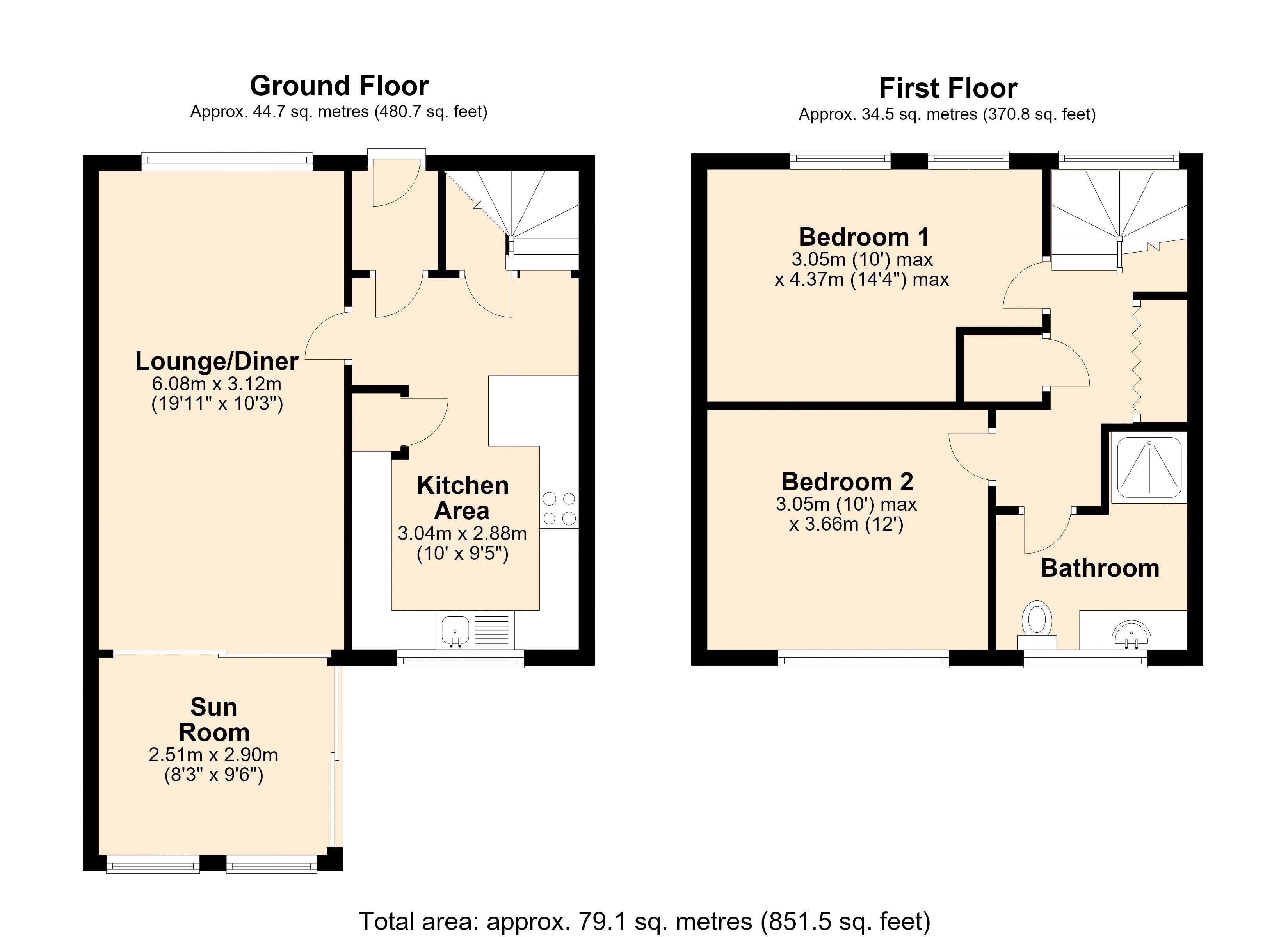 10, Holywell Close, Blaydon floorplan
