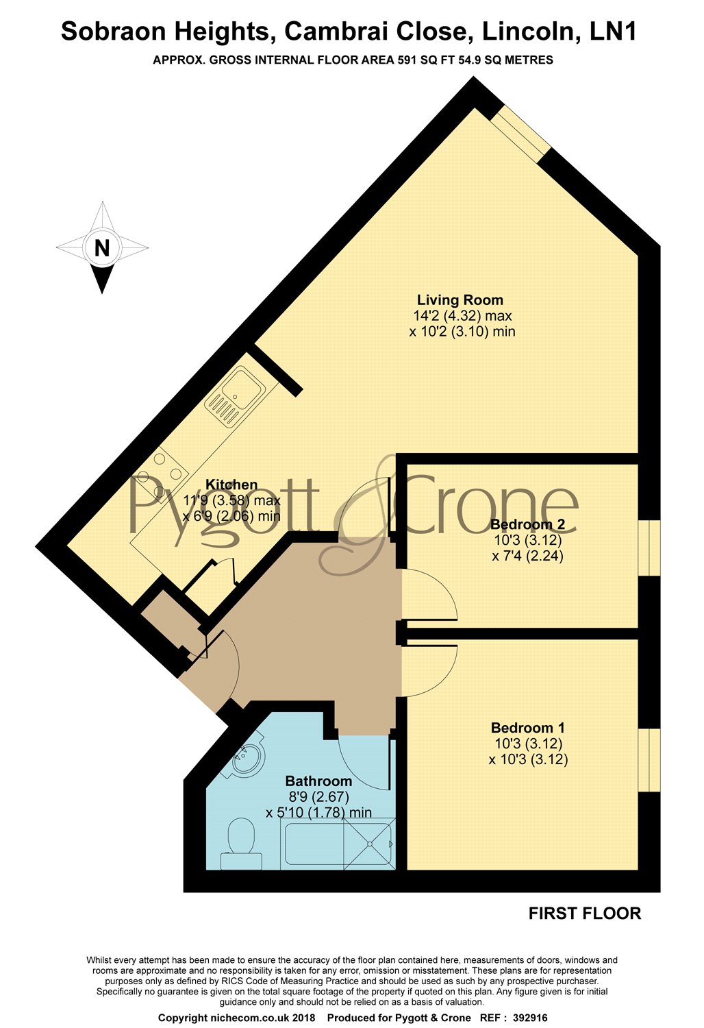 2 Bedrooms Flat for sale in Sobraon Heights, Cambrai Close LN1