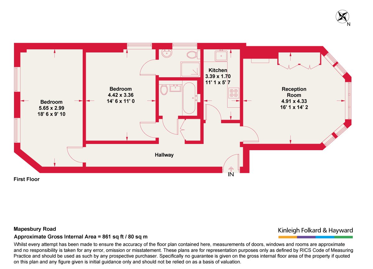 48C, Mapesbury Road, London floorplan