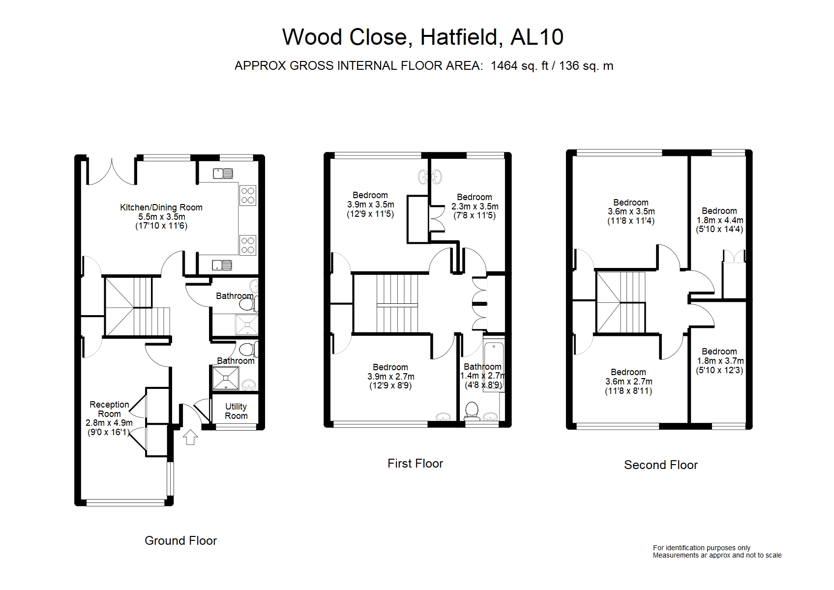 66, Wood Close, Hatfield floorplan
