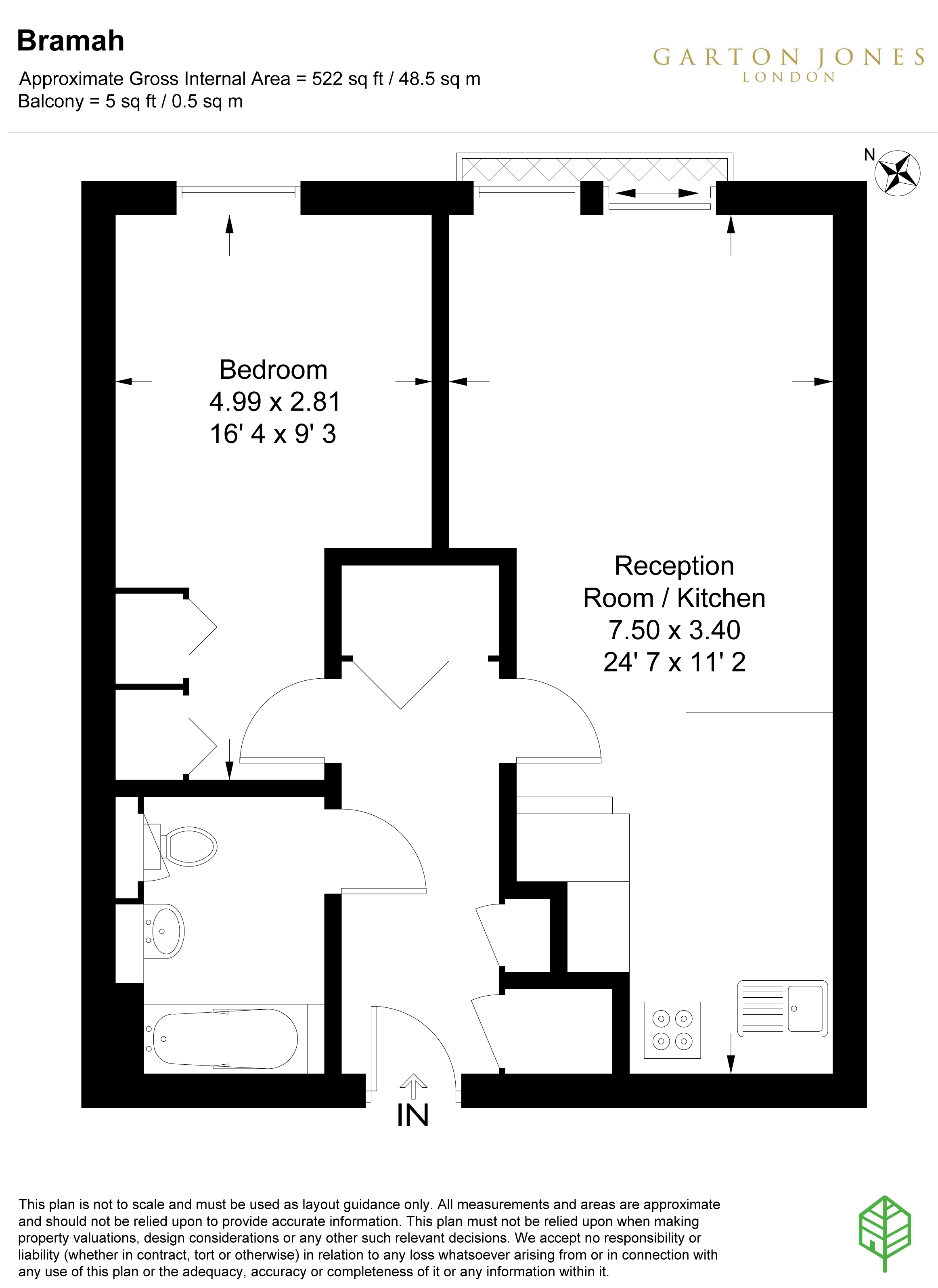 32, Bramah House, 9 Gatliff Road floorplan